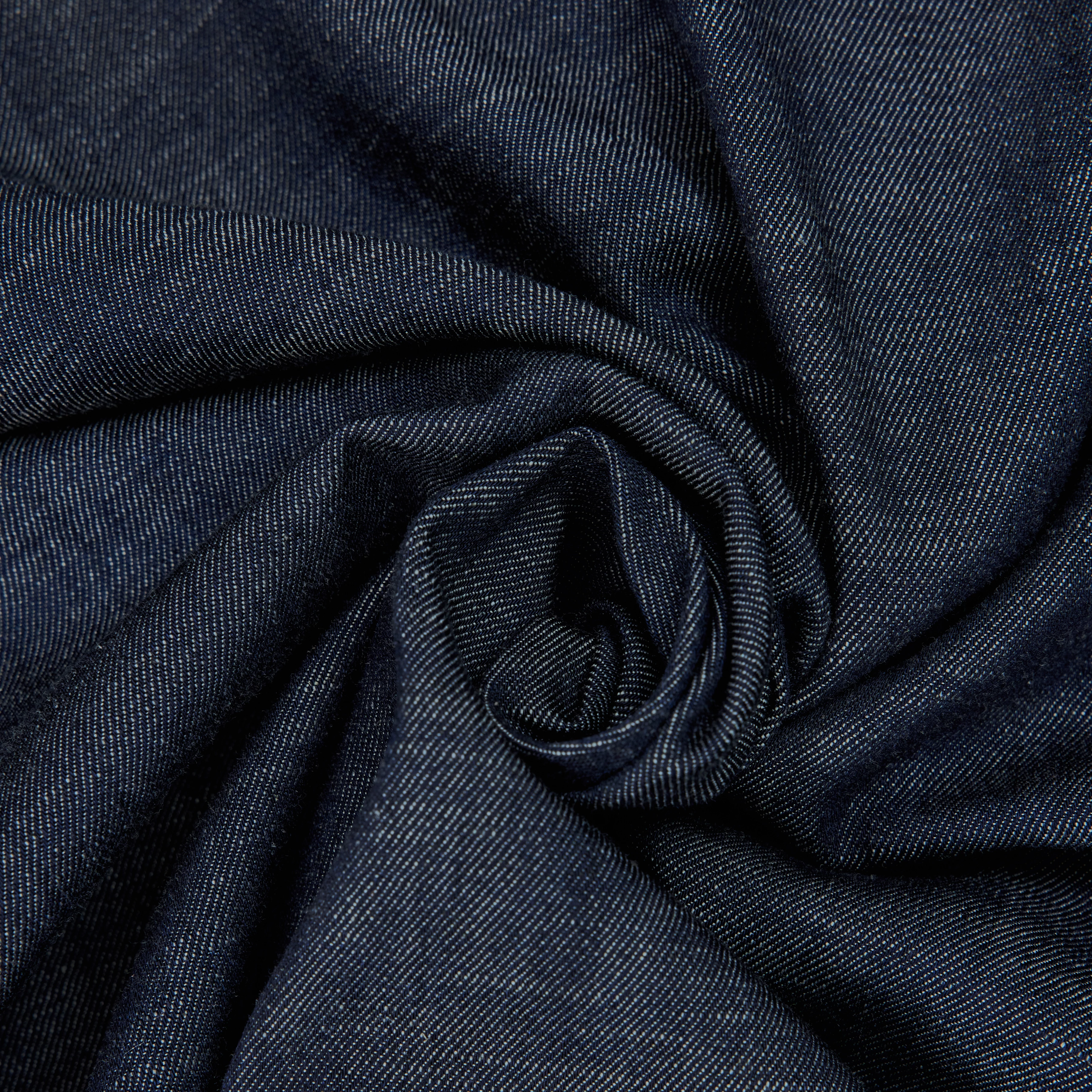 CEILING - Wide-leg trousers in linen-blend denim - women - blue - Materialbild (B2C)