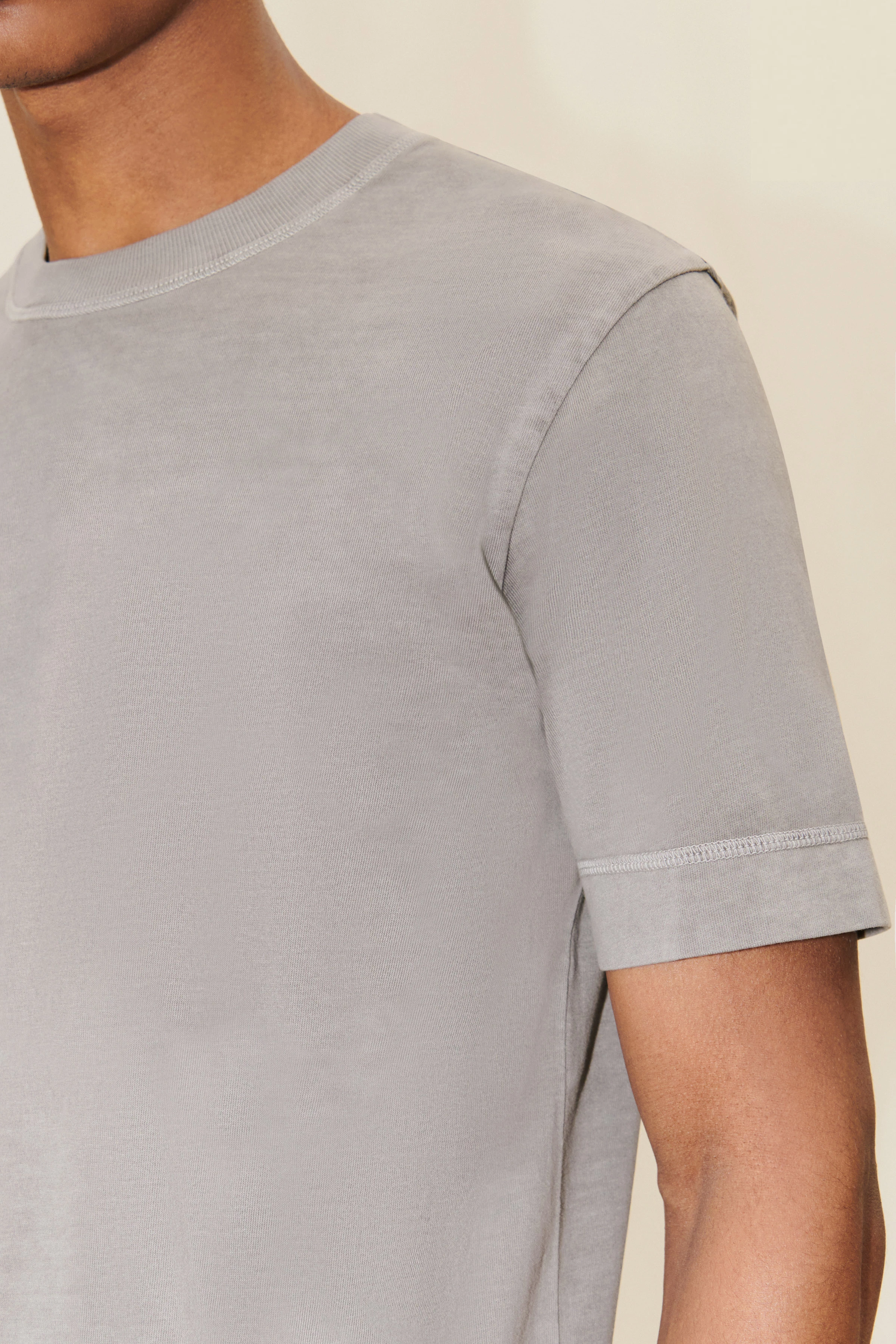 RAPHAEL - T-Shirt in weichem Jersey - Herren - grau - Seitenansicht