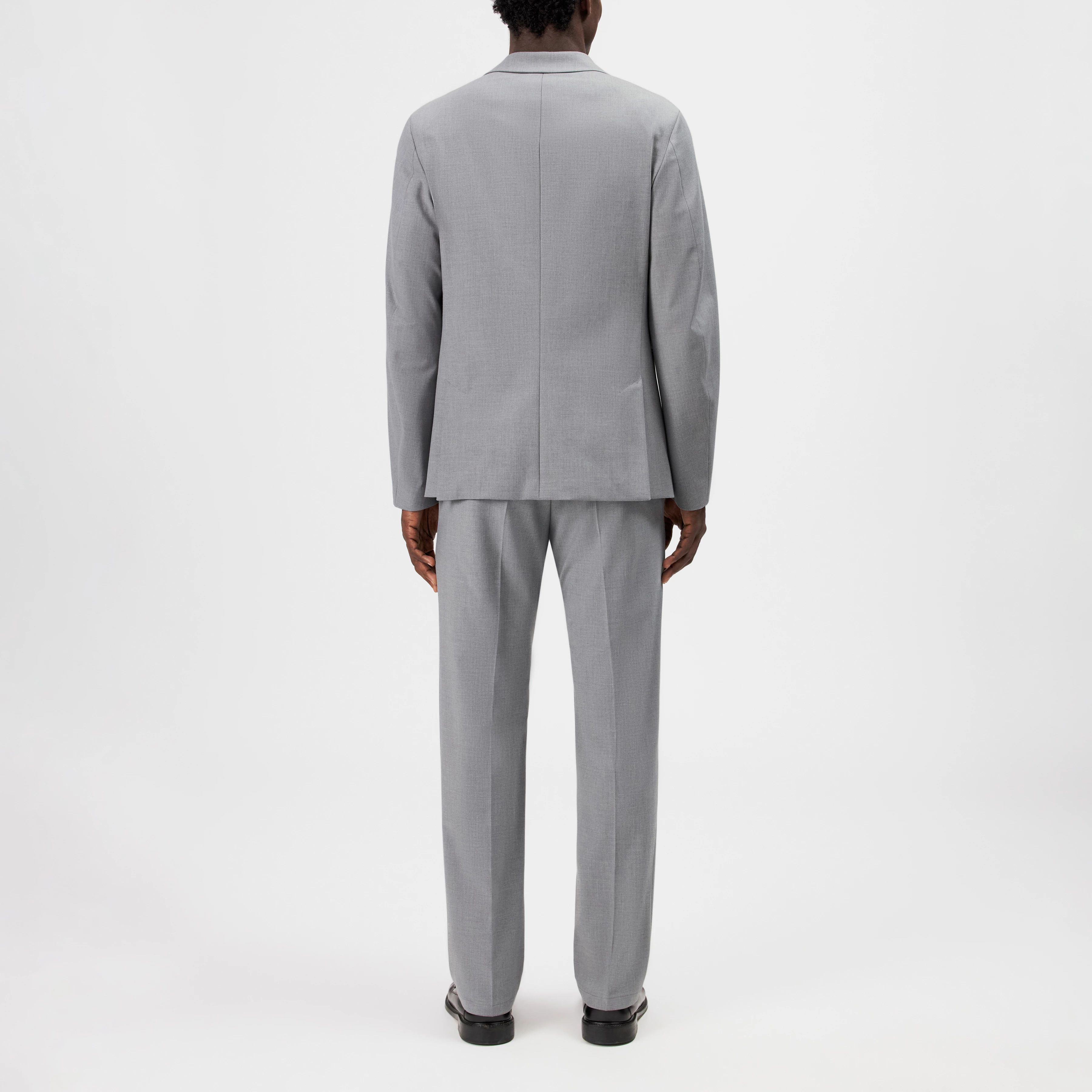 CATORY_B - Regular fit blazer in wool blend - men - grey - Rückansicht