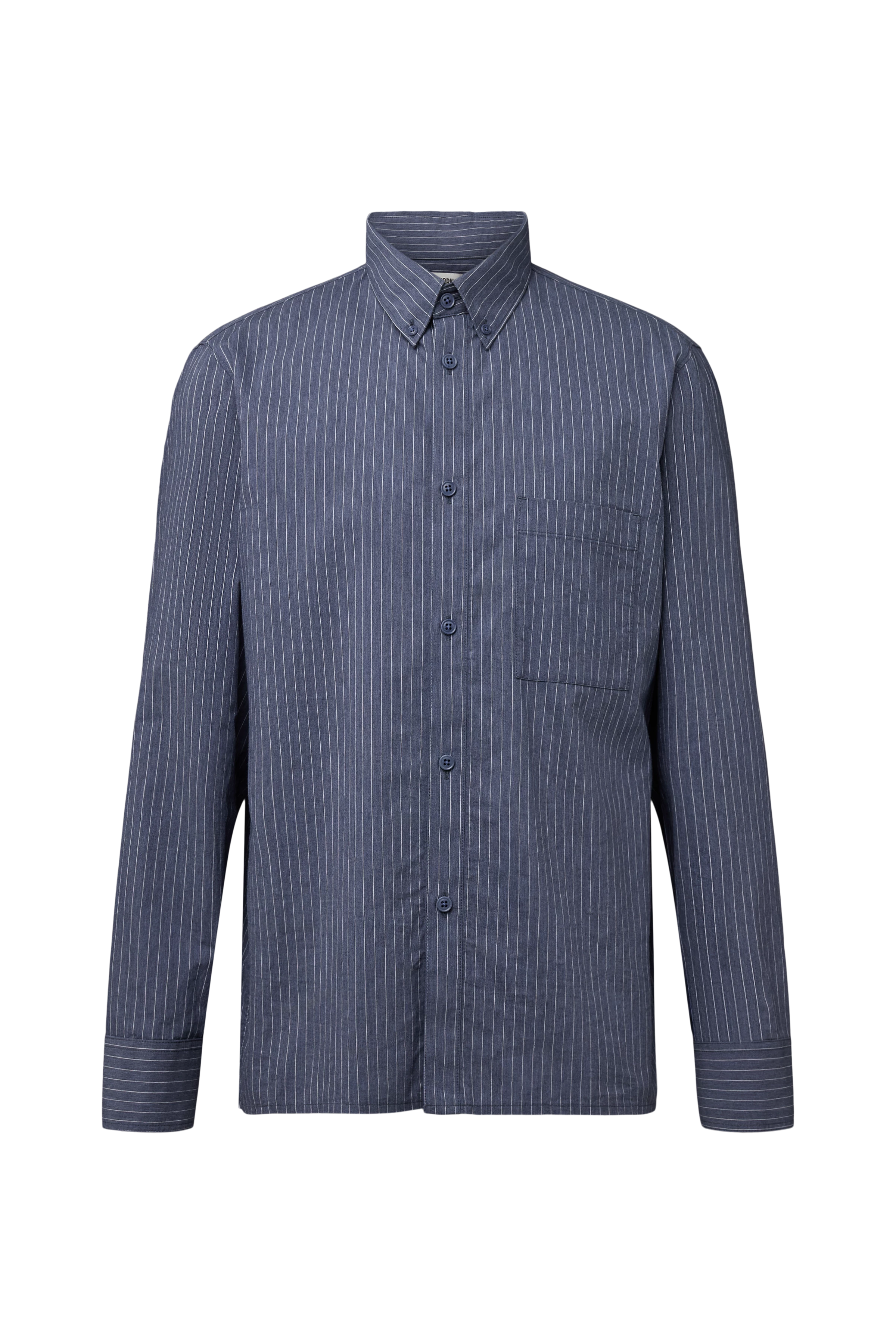 SORIC - Regular Fit Hemd in Streifen-Design in Baumwoll-Mix - Herren - blau - Freisteller Frontansicht