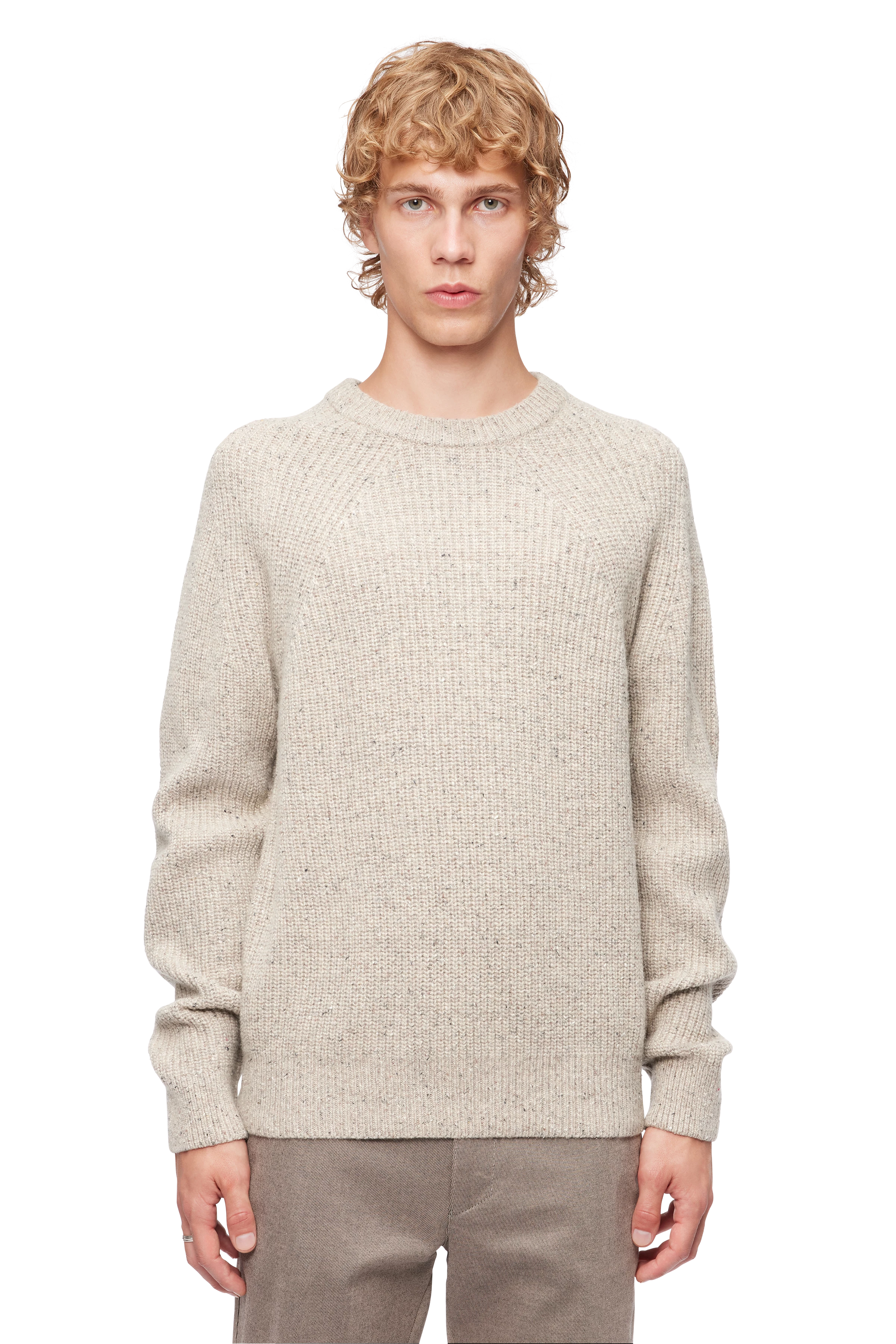 Men knit sweater RIPPLEY in beige from DRYKORN