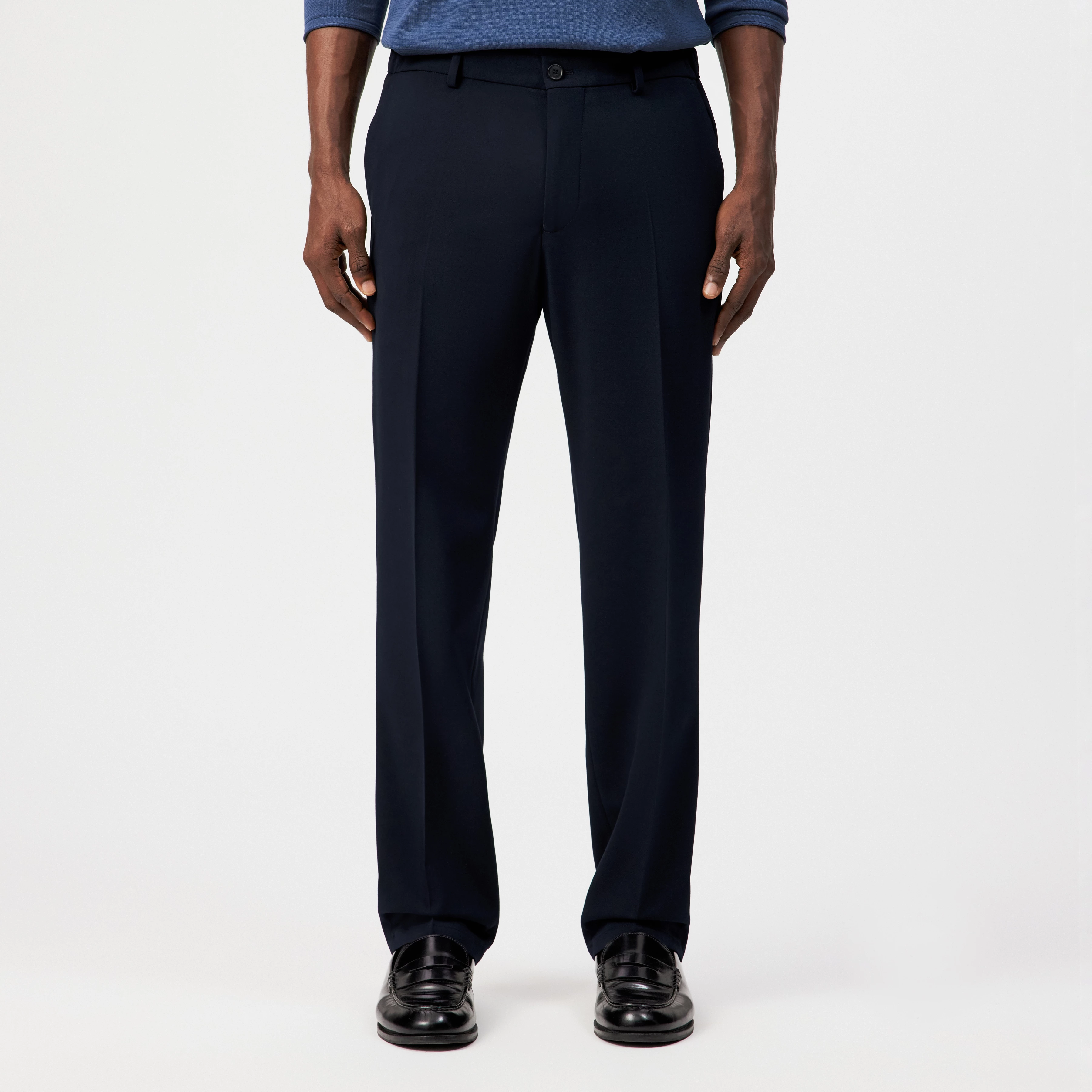 AJEND_RGLR - Konfektionierte Hose in Gabardine - Herren - blau - Frontansicht