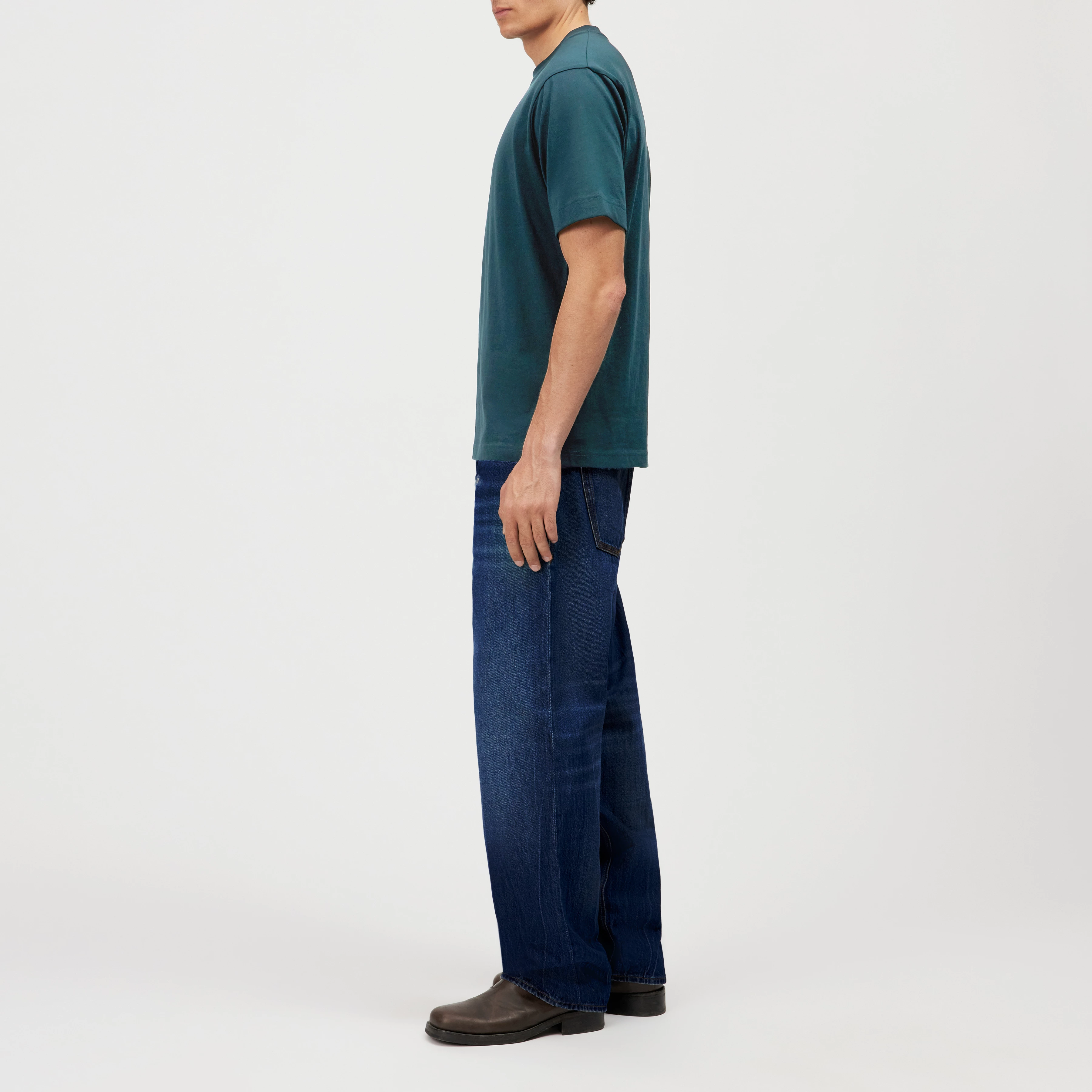 RAPHAEL - T-shirt in pure cotton - men - green - Seitenansicht