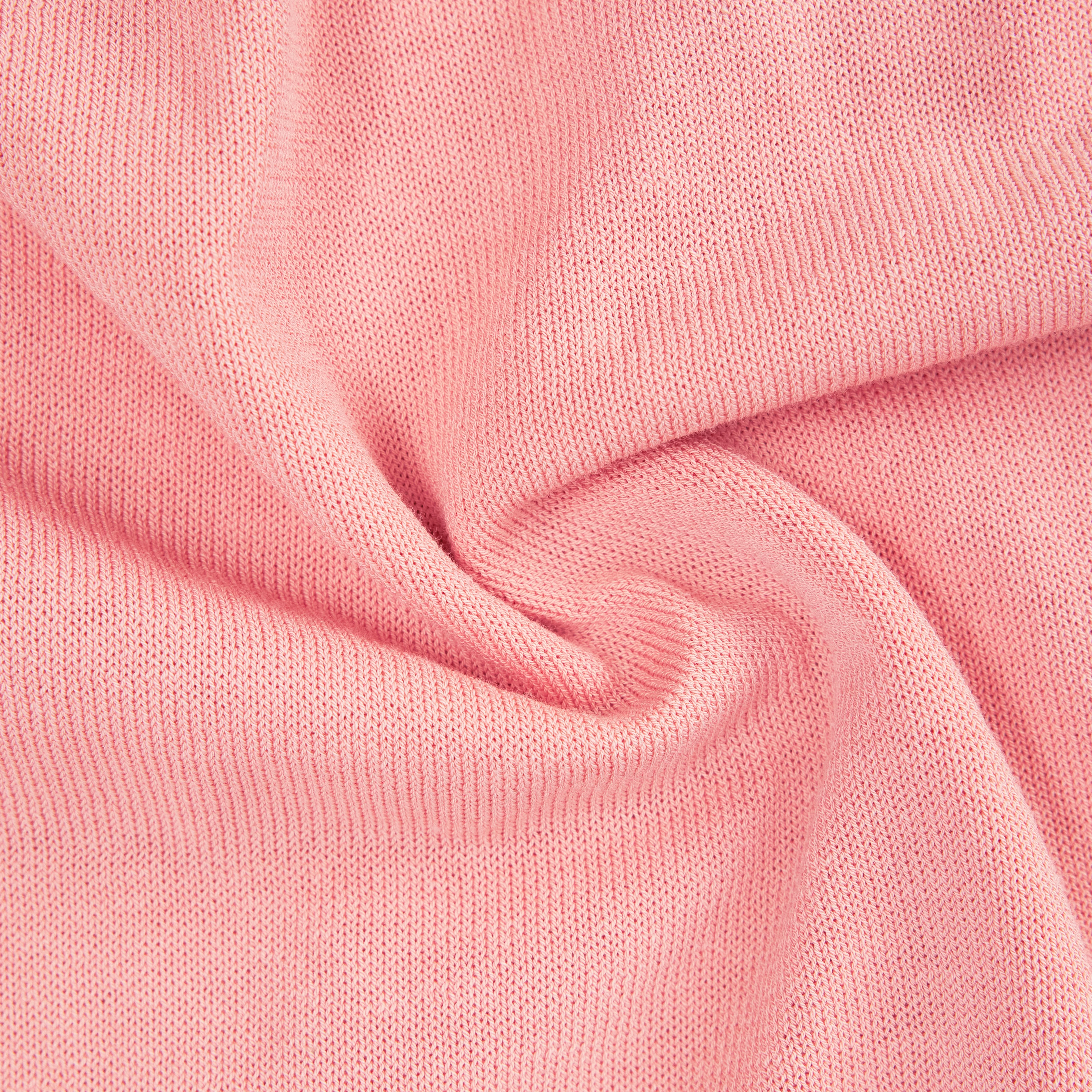 DILARY - Casual gebreid T-shirt in crêpe katoen - dames - oranje - Materialbild (B2C)