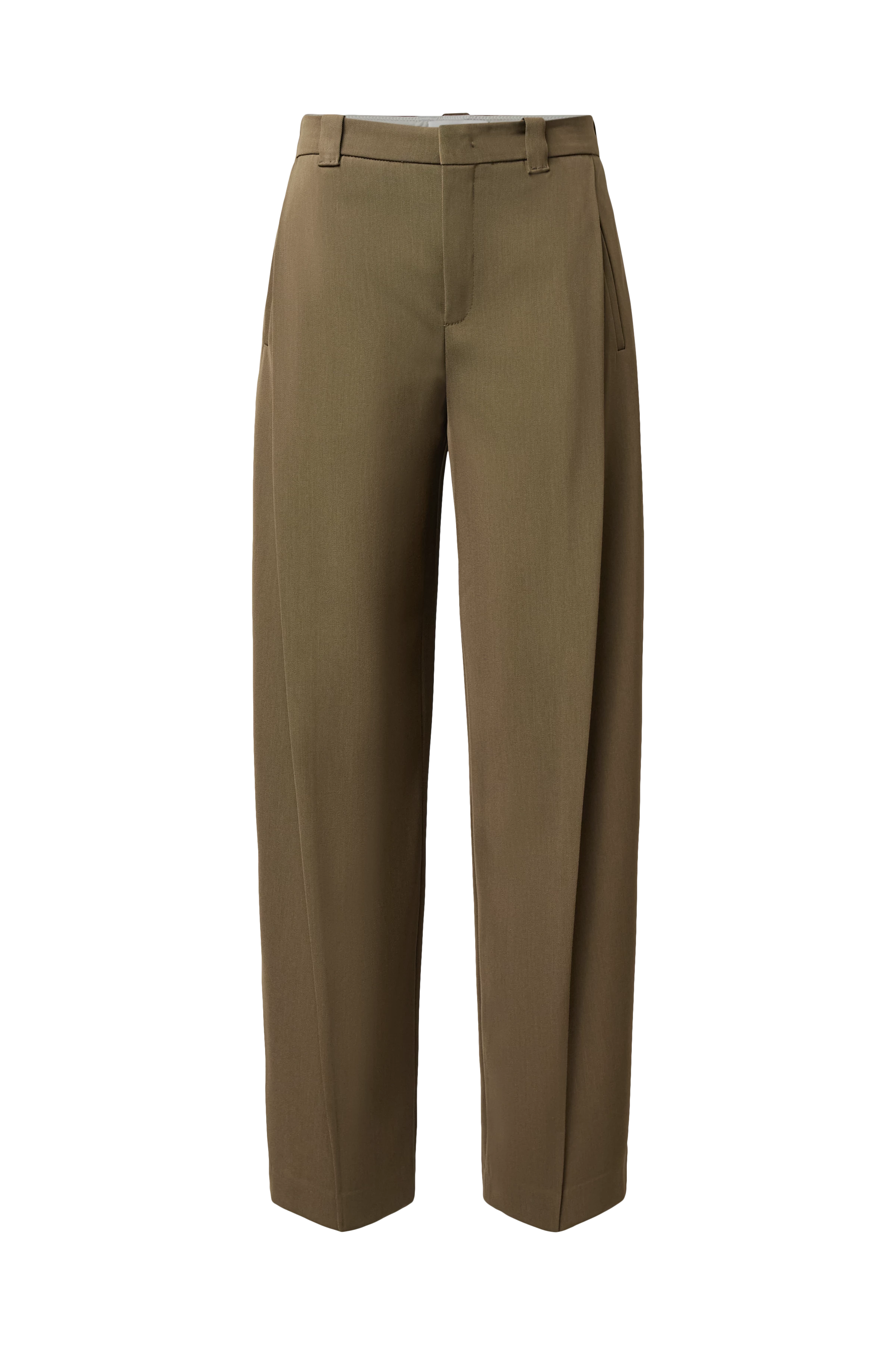 UNPACK - Trousers in techno twill - women - green - Freisteller Frontansicht