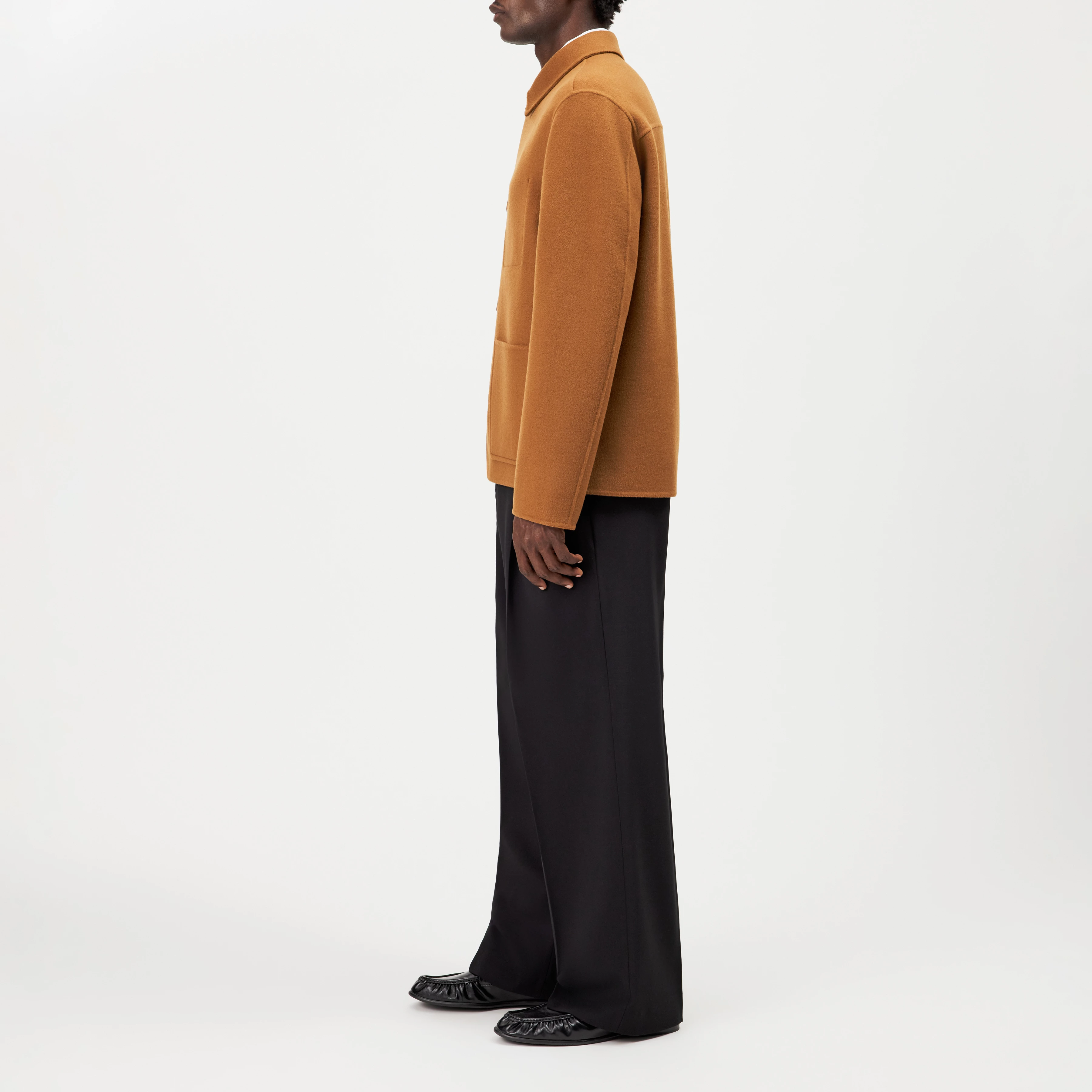 MAKONA - Wool-blend jacket - men - brown - Seitenansicht