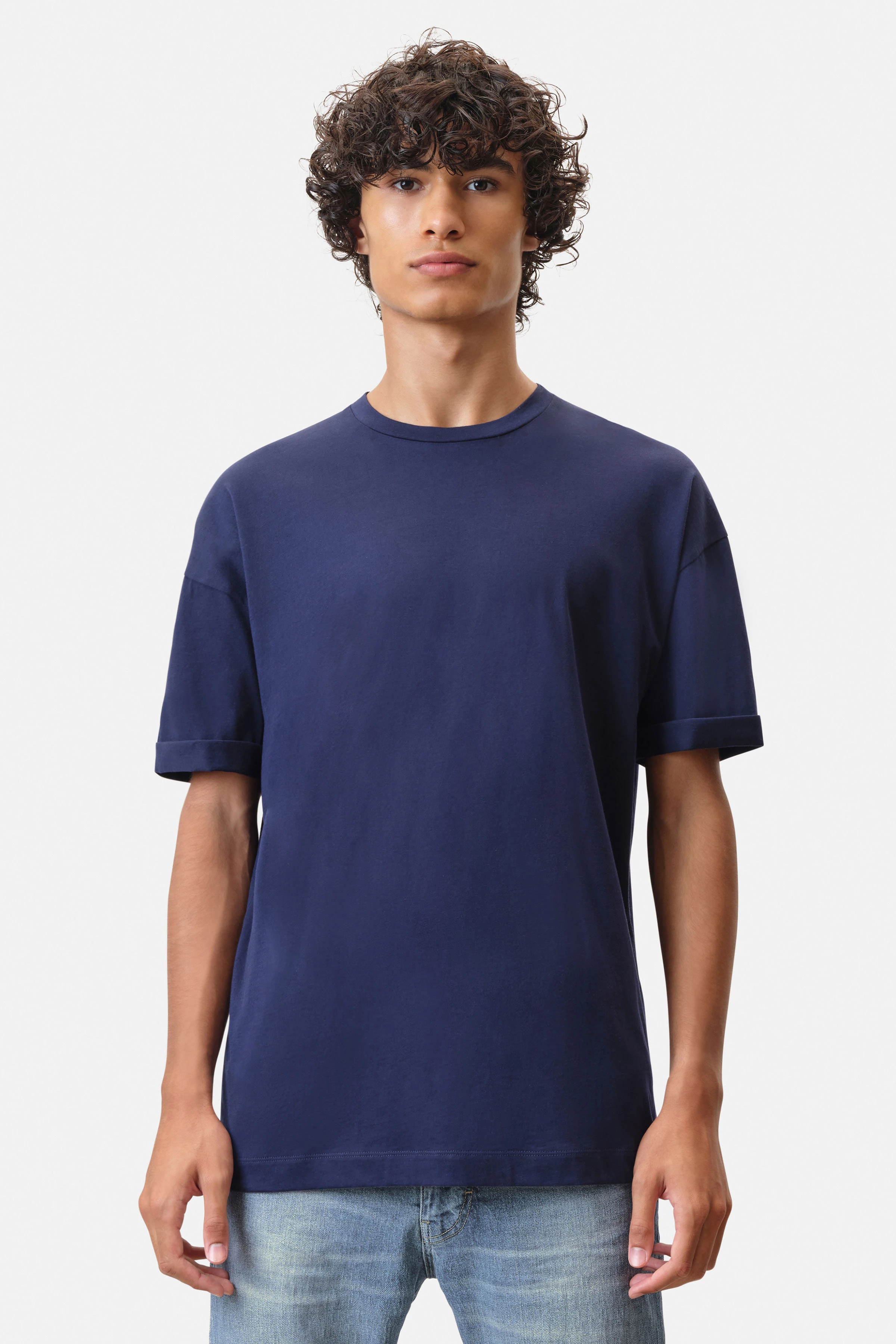 THILO - relaxed fit t-shirt in cotton - men - blue - Frontansicht