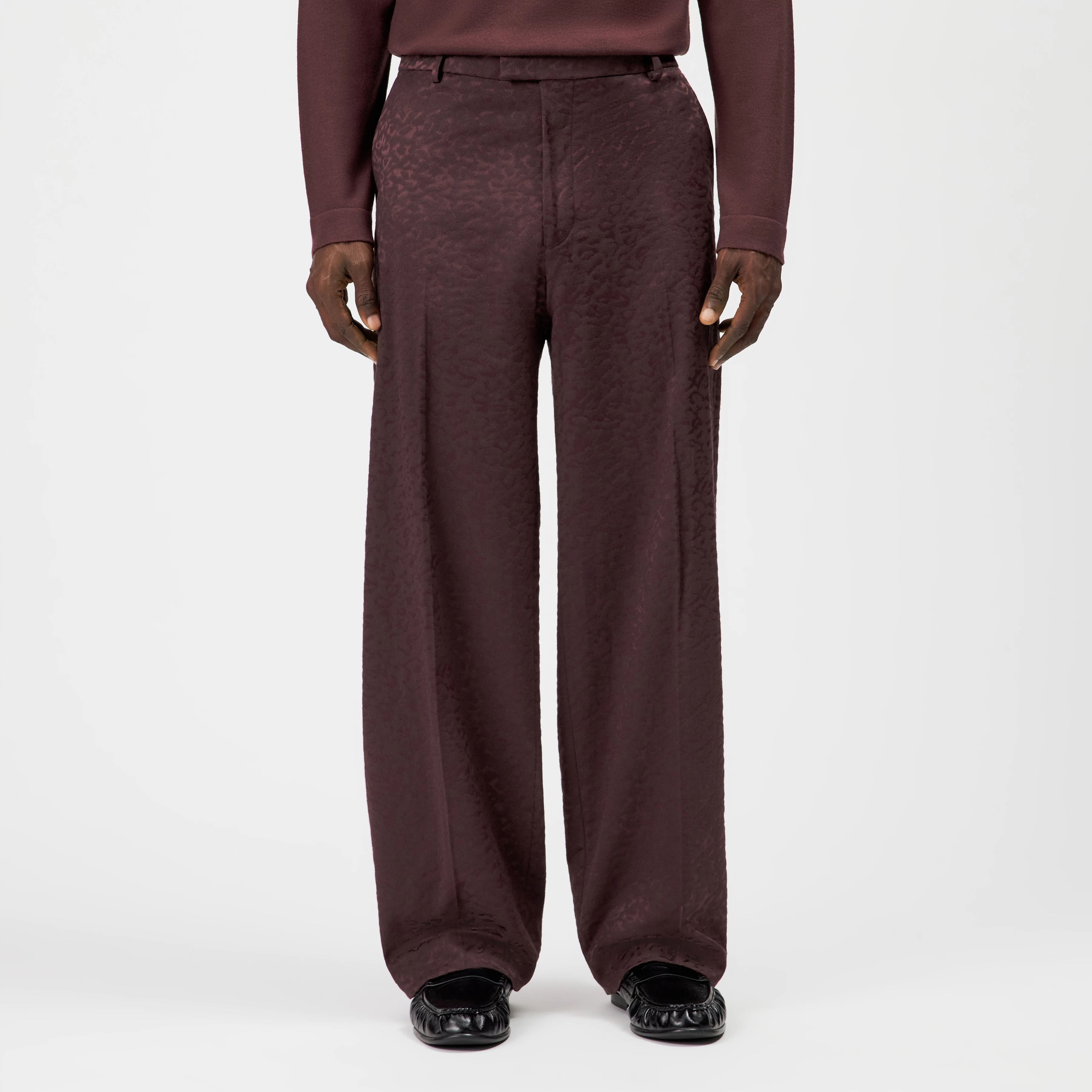 NODACO - Cotton-blend classic trousers - men - red - Frontansicht