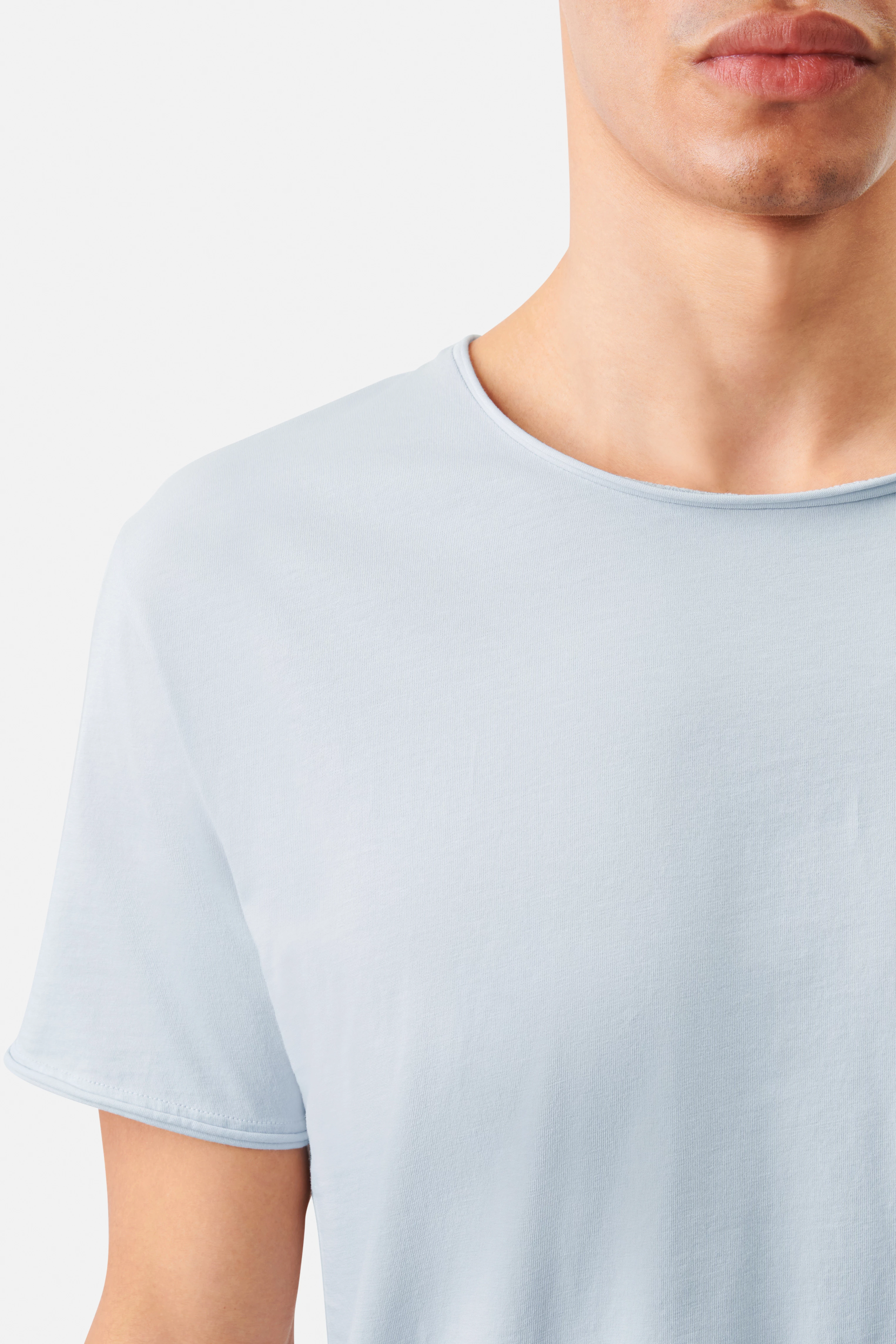 KENDRICK - Lockeres T-Shirt in reiner Baumwolle - Herren - blau - Seitenansicht