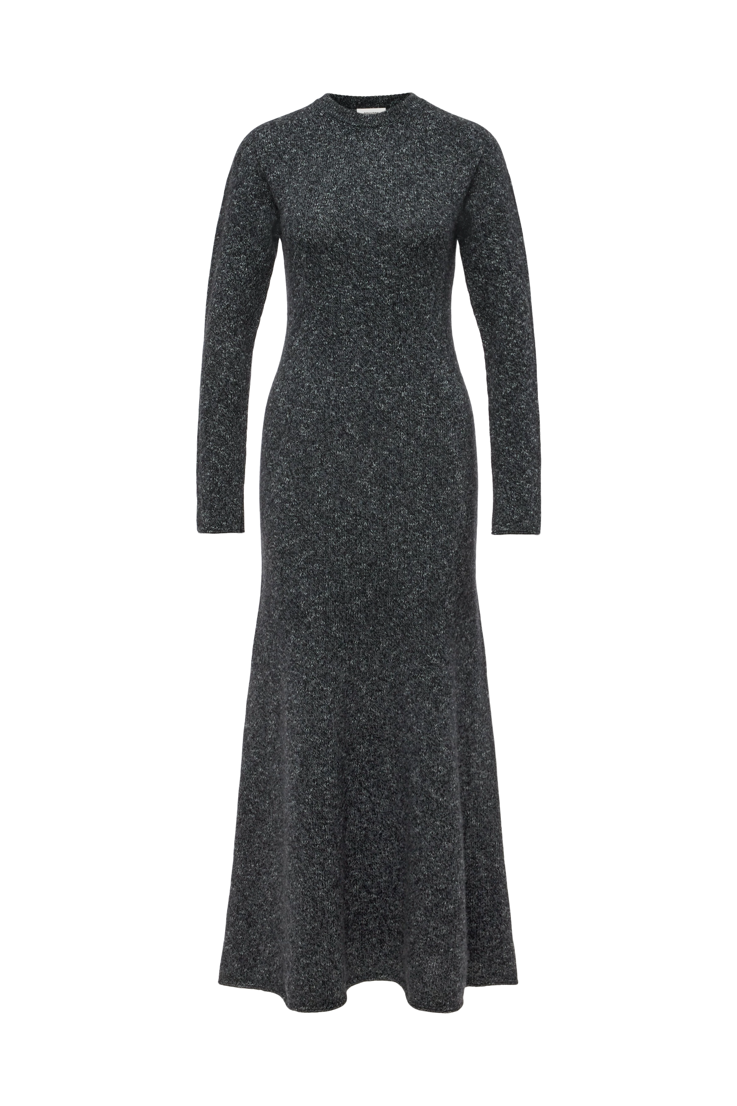 BRIANNA - Knitted dress in wool-cotton blend - women - grey - Freisteller Frontansicht
