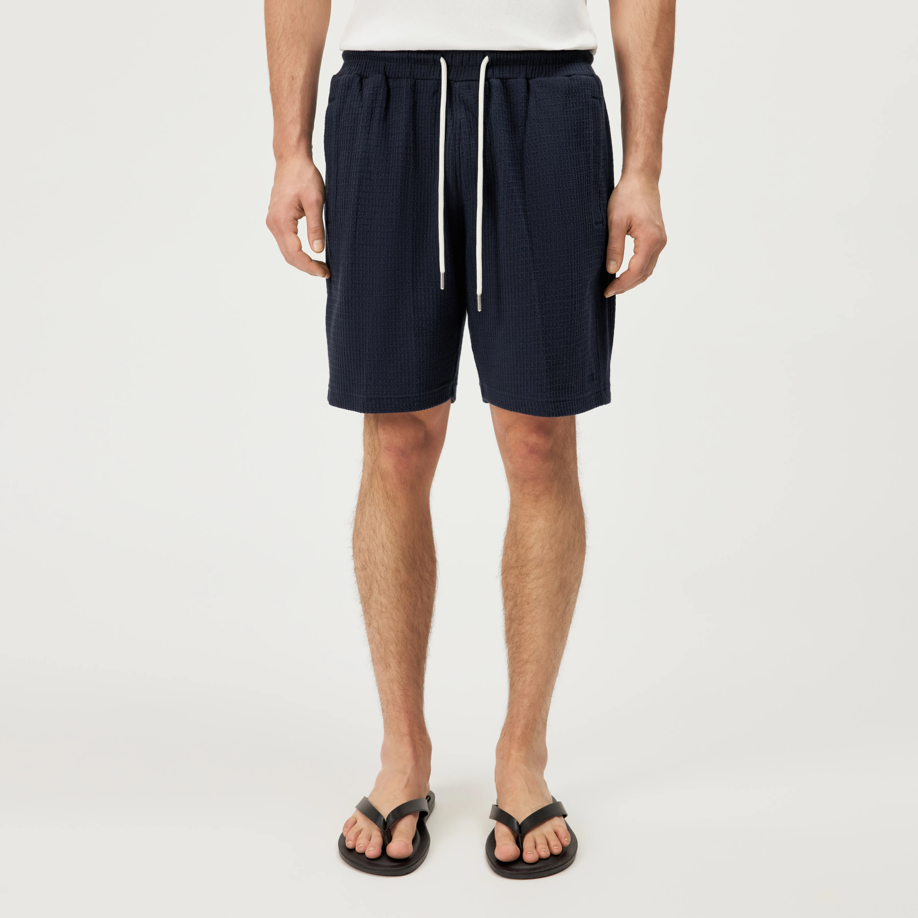 BRIKKO - Casual shorts i ren bomuld - men - blå - Frontansicht