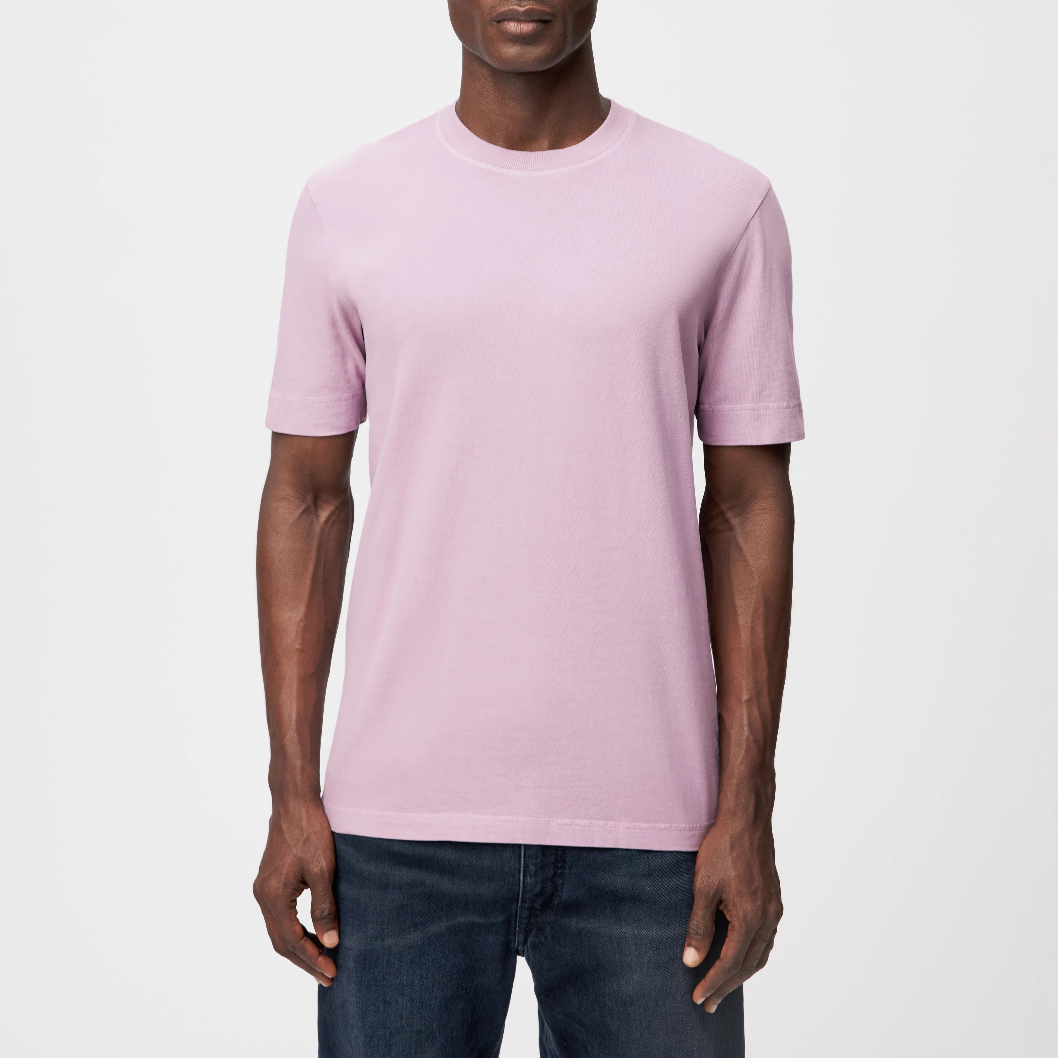RAPHAEL - T-shirt in washed look - men - purple - Frontansicht