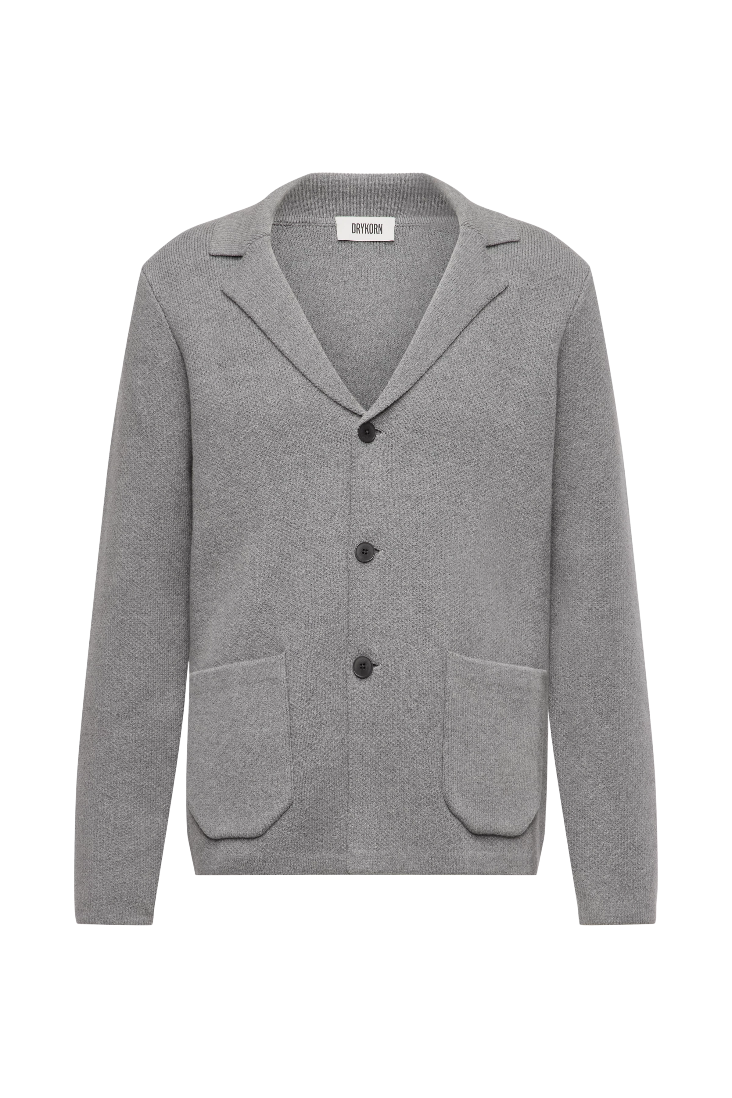 TIMMINO_2 - Cardigan in cotton blend - men - grey - Freisteller Frontansicht