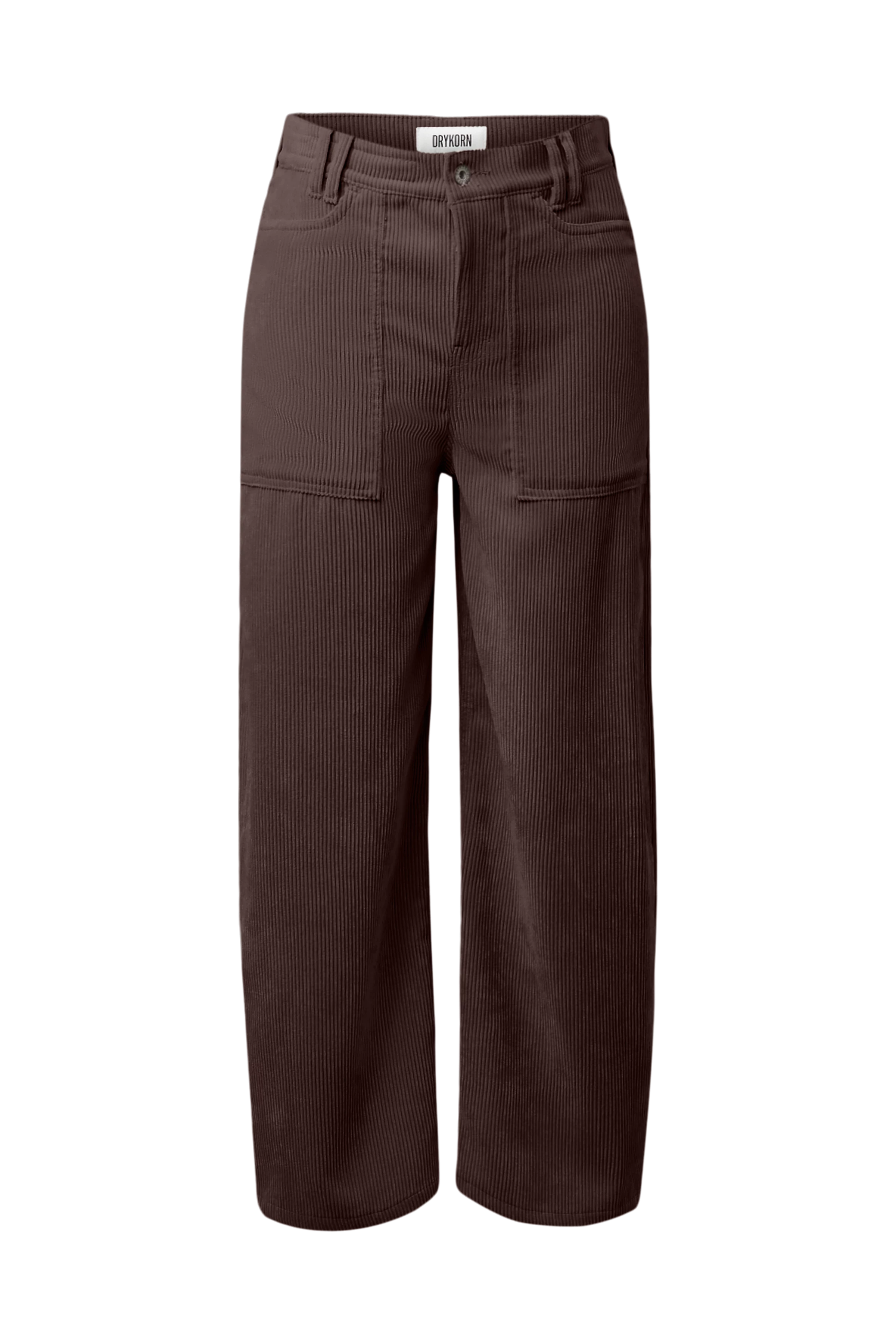 DERIVE - Mid-waist jeans i fløjl - women - brun - Freisteller Frontansicht