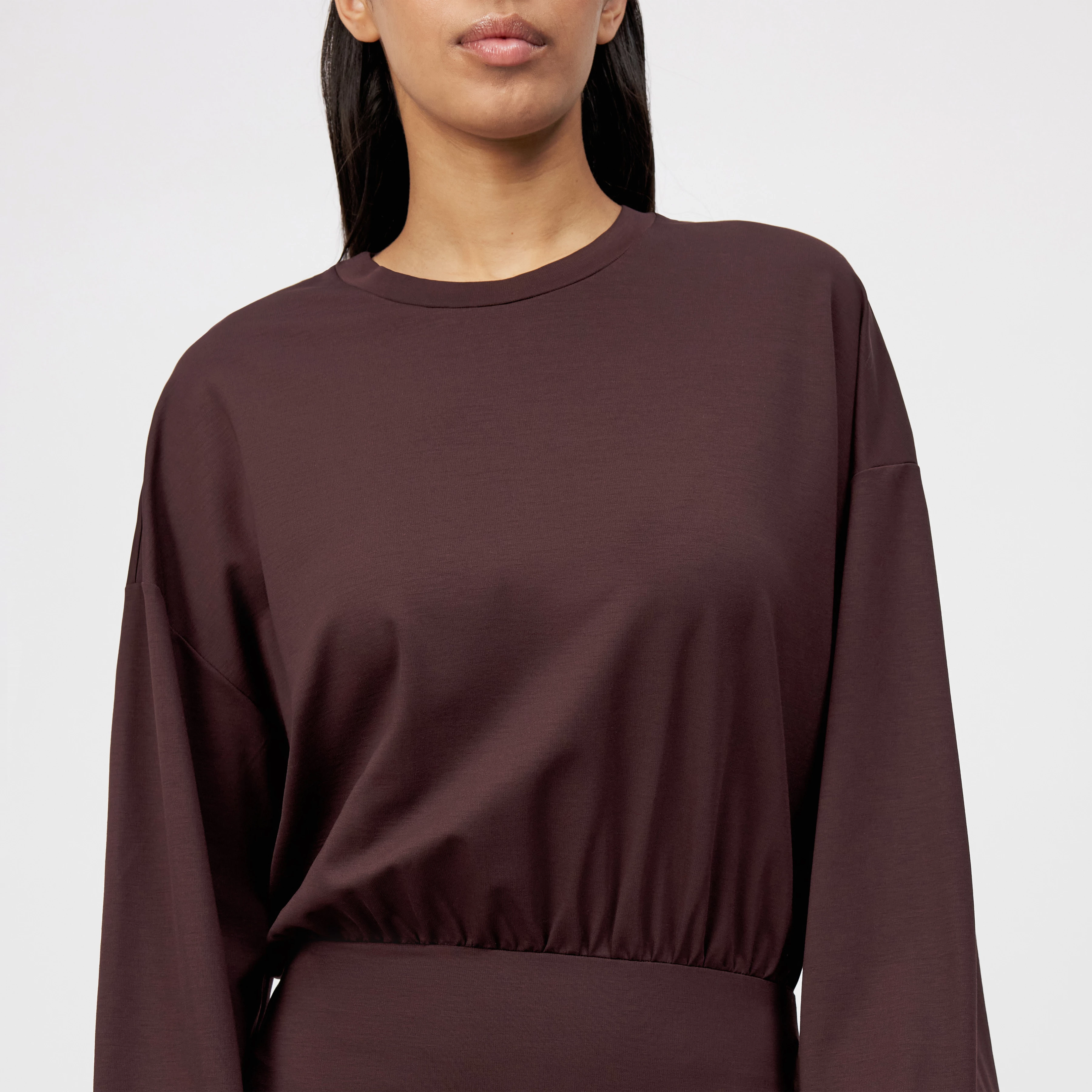 VILIAN - Kleid in Lyocell-Mix - Damen - rot - Detailansicht am Model