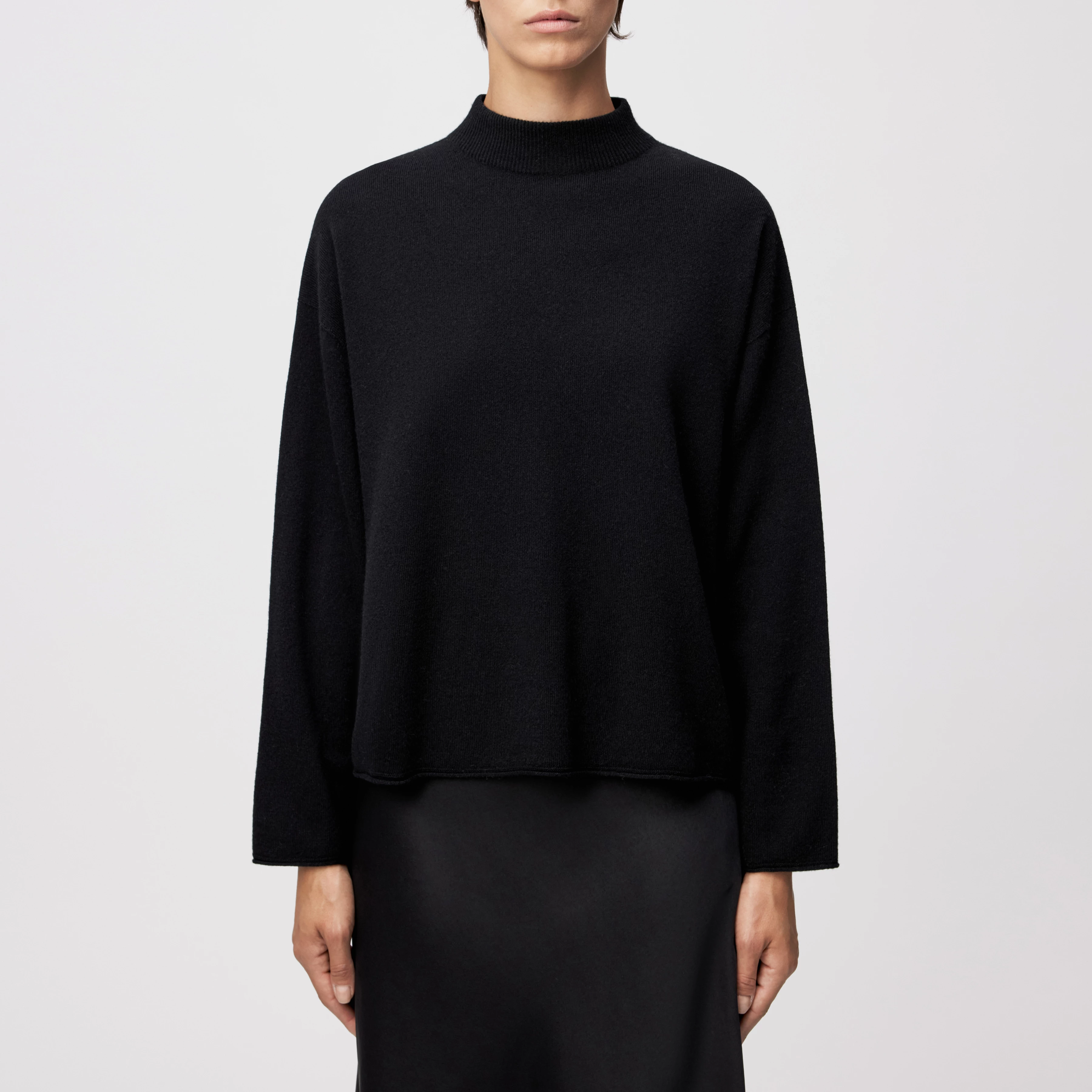 TIMOTHEA_2 - Oversized jumper in fine virgin wool - women - Natural Aluminium - Frontansicht