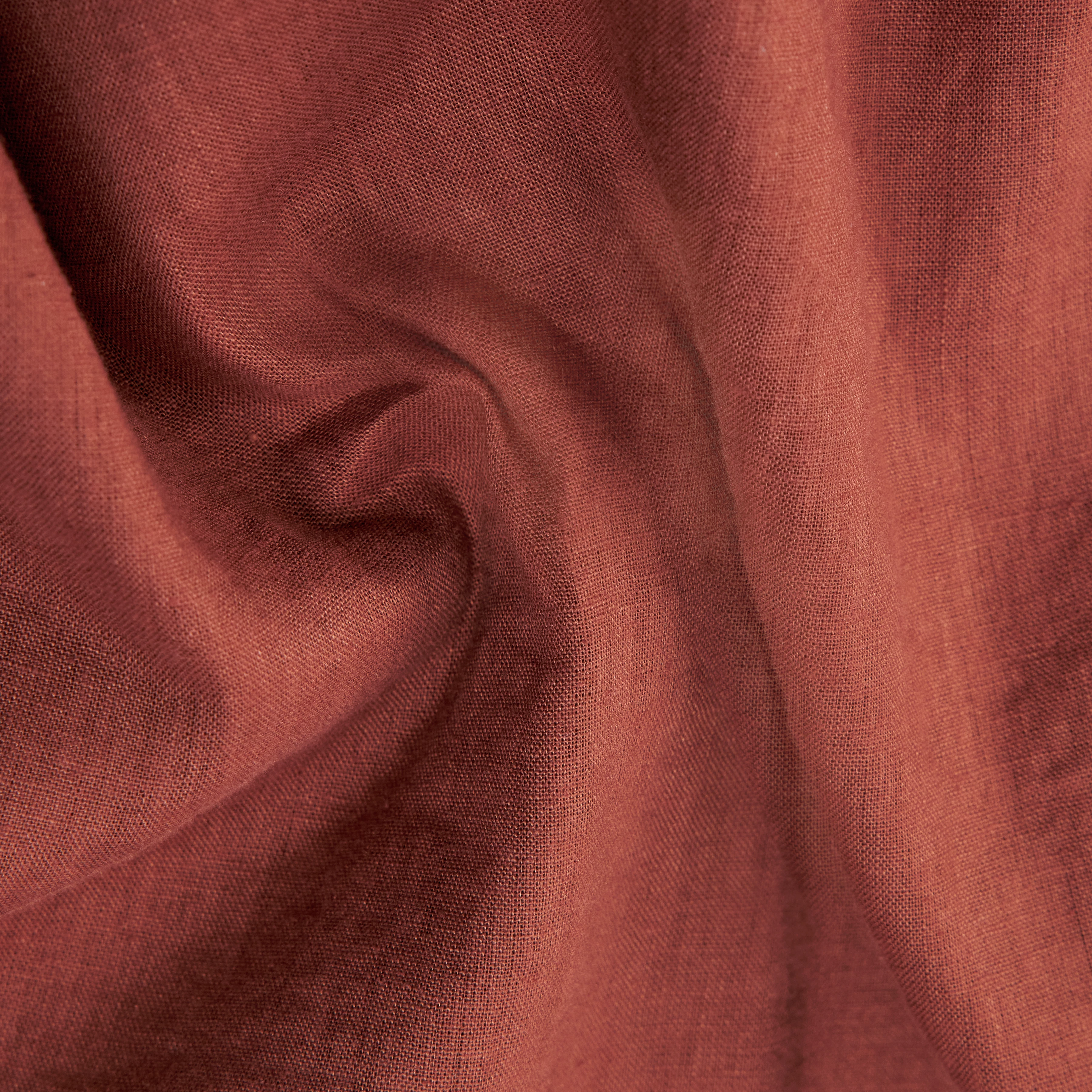 MERYN - Short-sleeve linen blend shirt - men - orange - Materialbild (B2C)