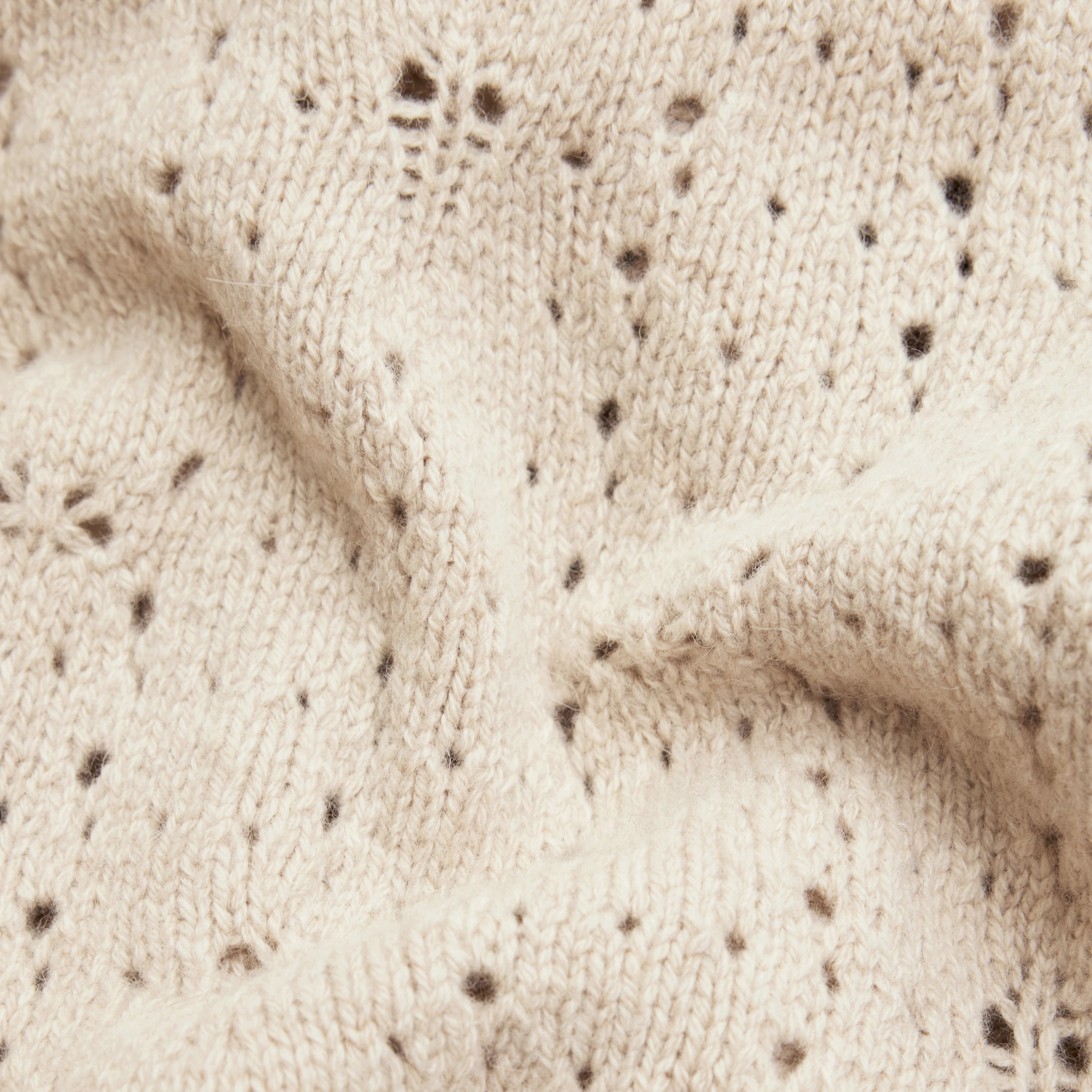 ELDARO - Cardigan in Wolle - Herren - beige - Materialbild (B2C)