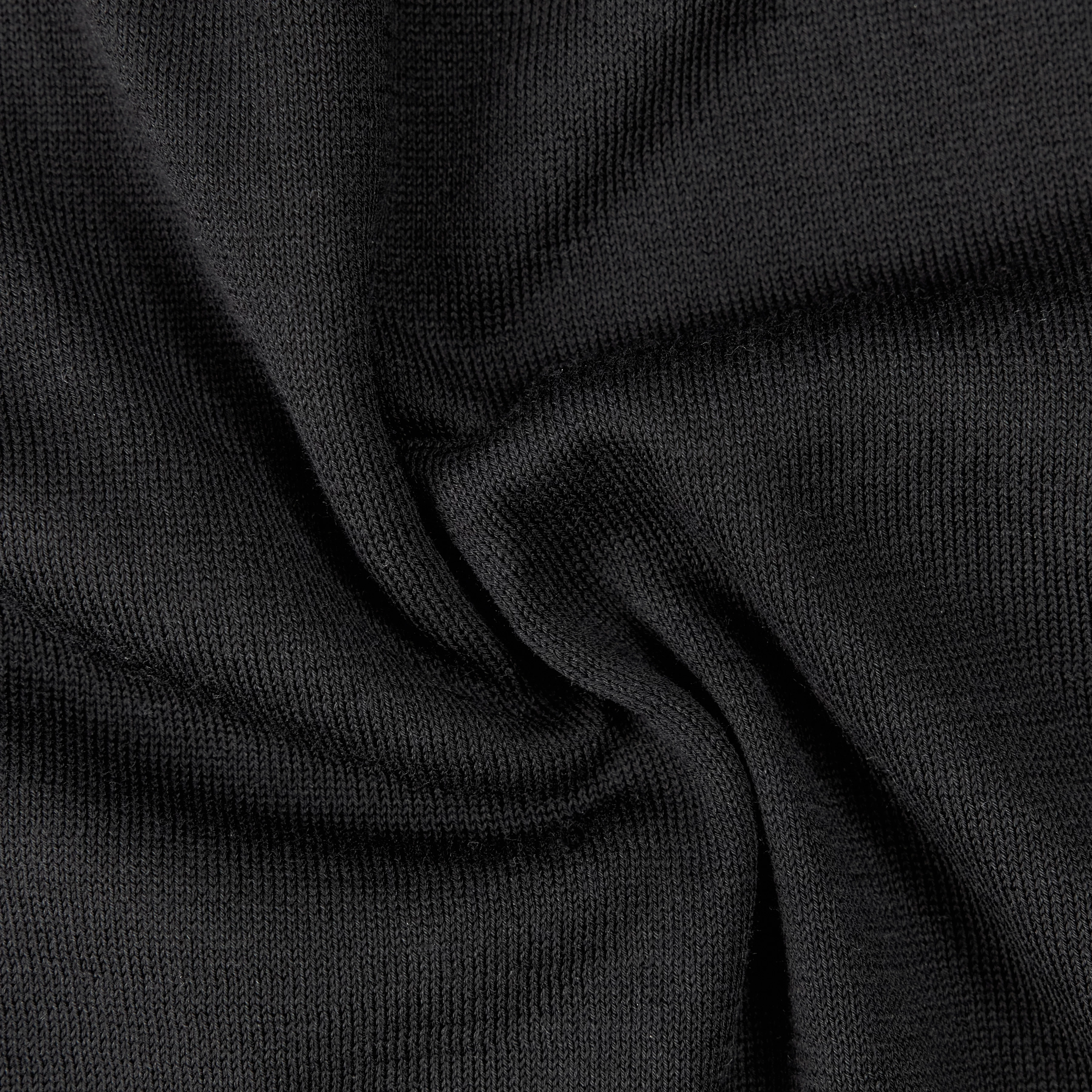 TRITON - Polo shirt in silk-cotton blend - men - black - Materialbild (B2C)