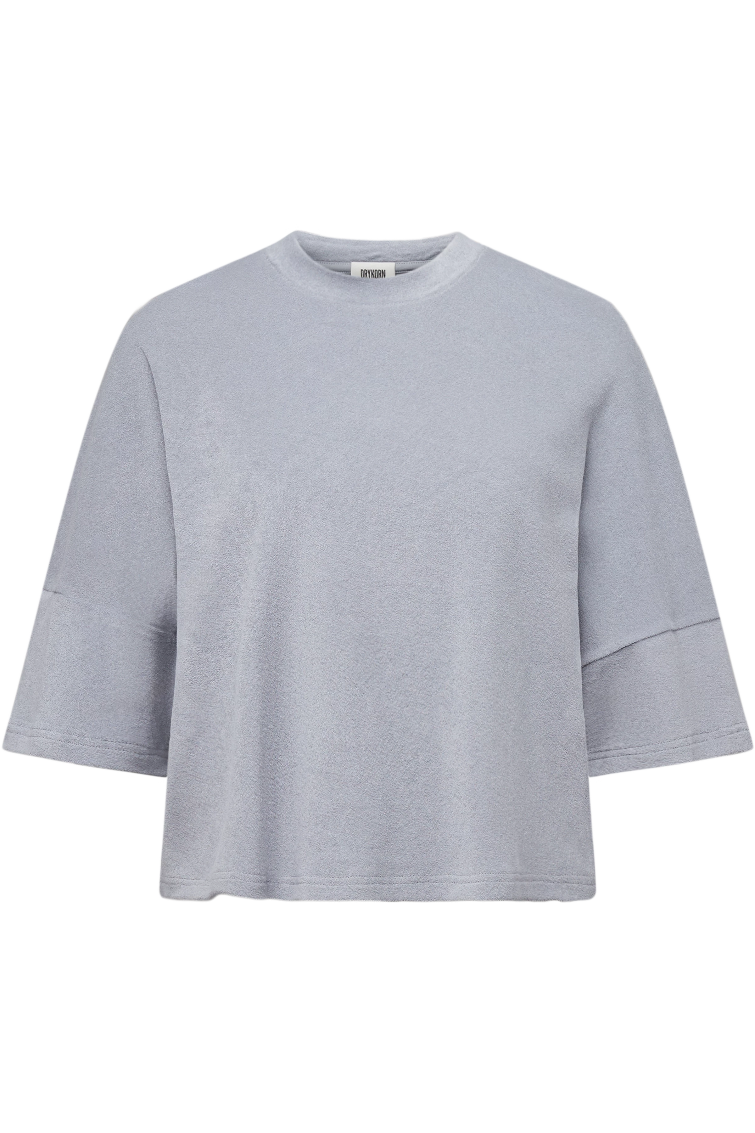 KUSIA_P4 - Casual terry cotton T-shirt - women - blue - Freisteller Frontansicht