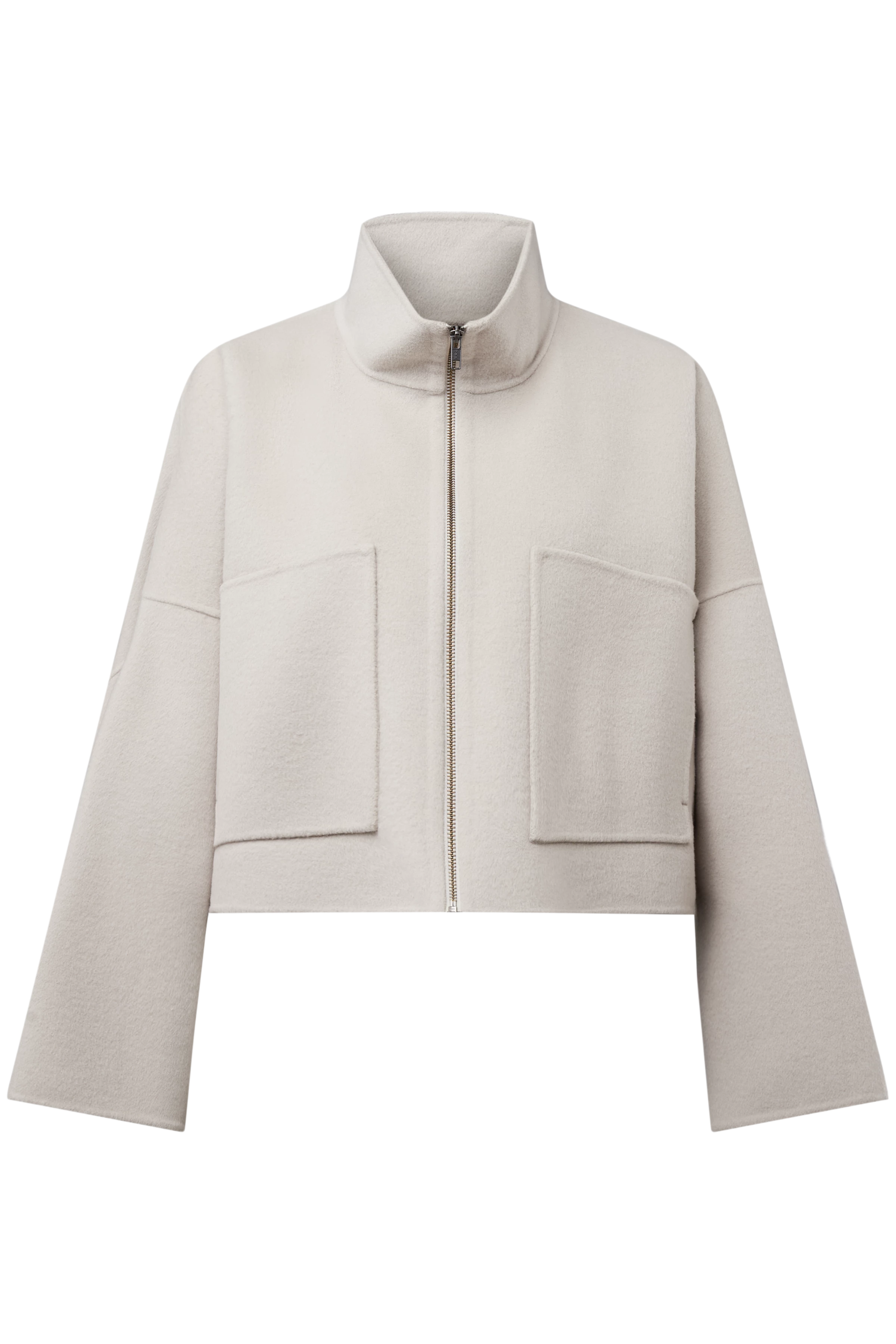 ELSTOW_1 - Oversized Jacke in Doubleface - Damen - beige - Freisteller Frontansicht