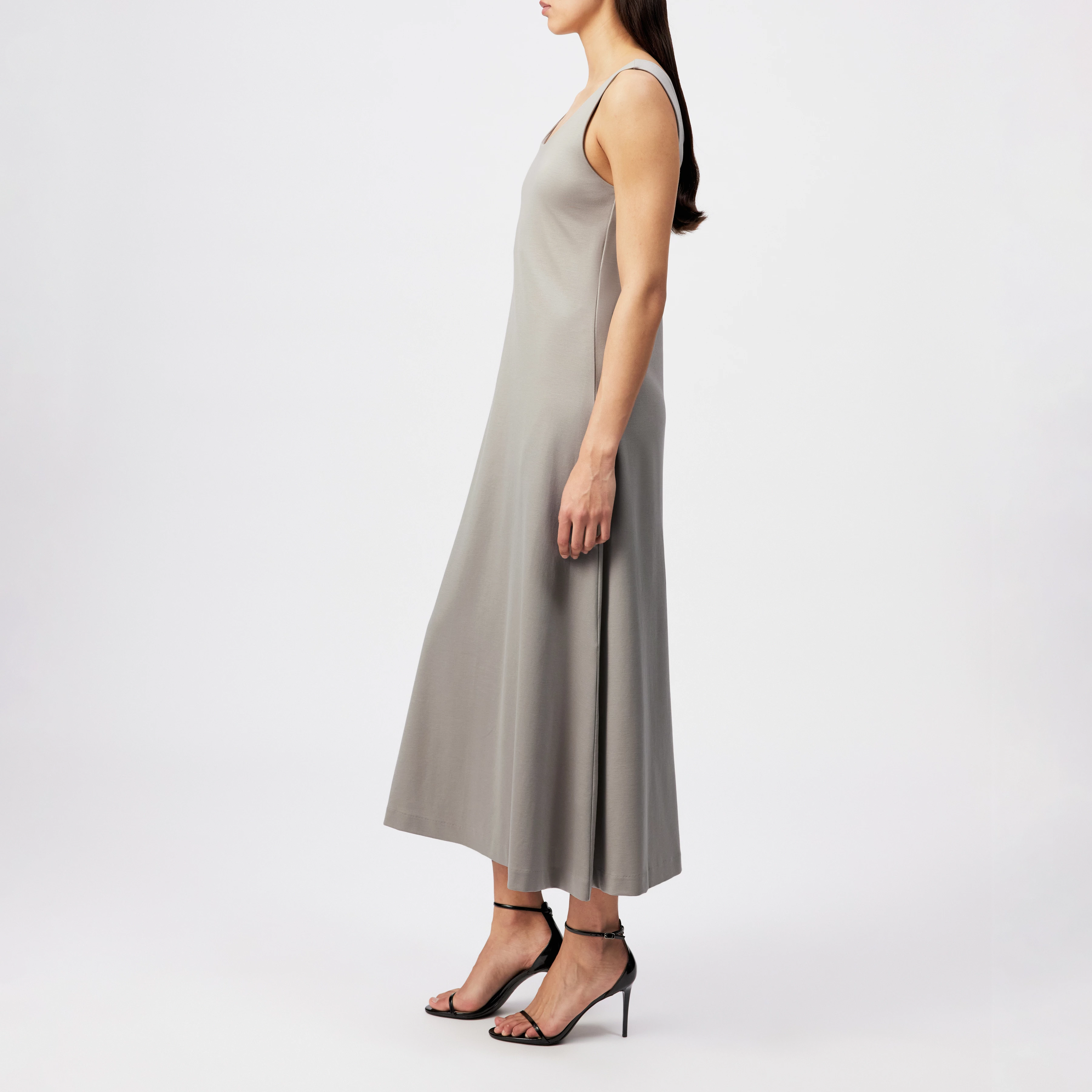 LOZIA - Elegant jersey dress in lyocell blend - women - green - Seitenansicht