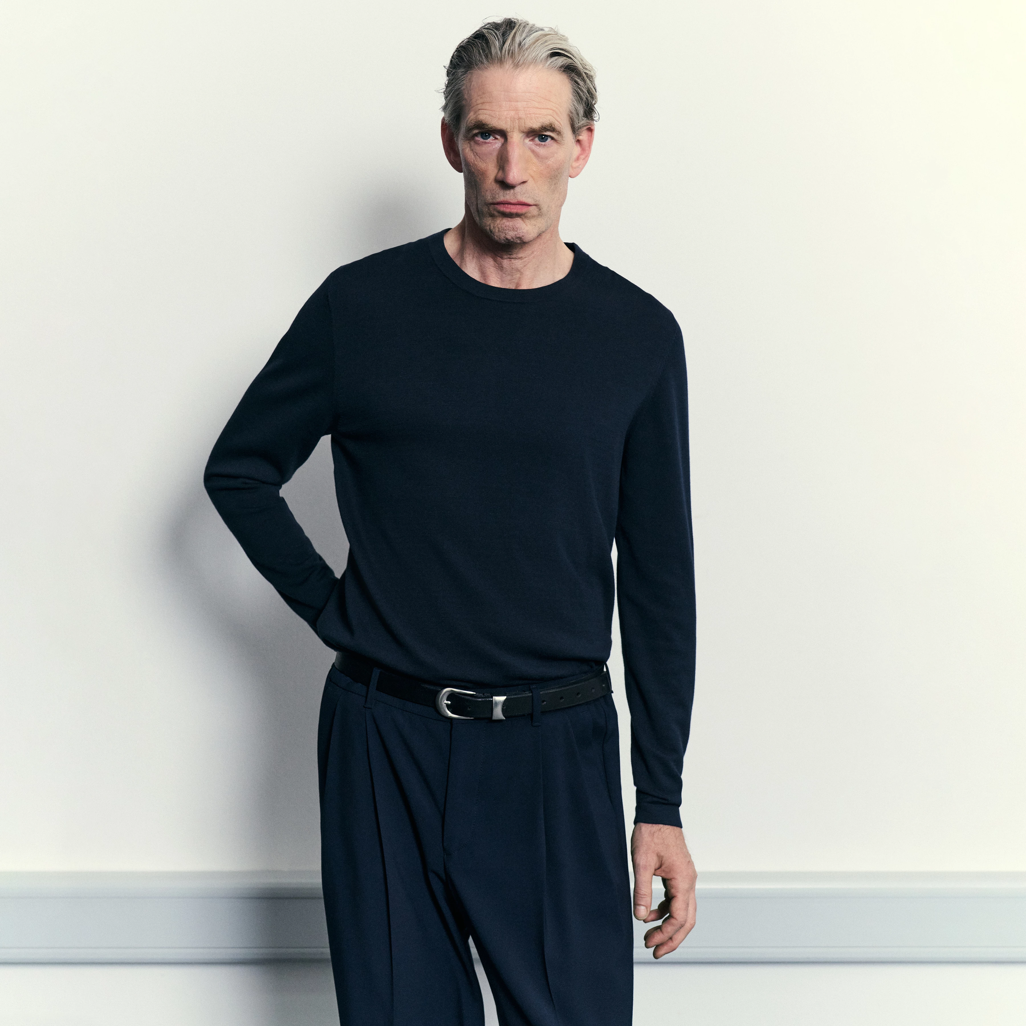 IRMINO - Long sleeve in pure cotton - men - blue