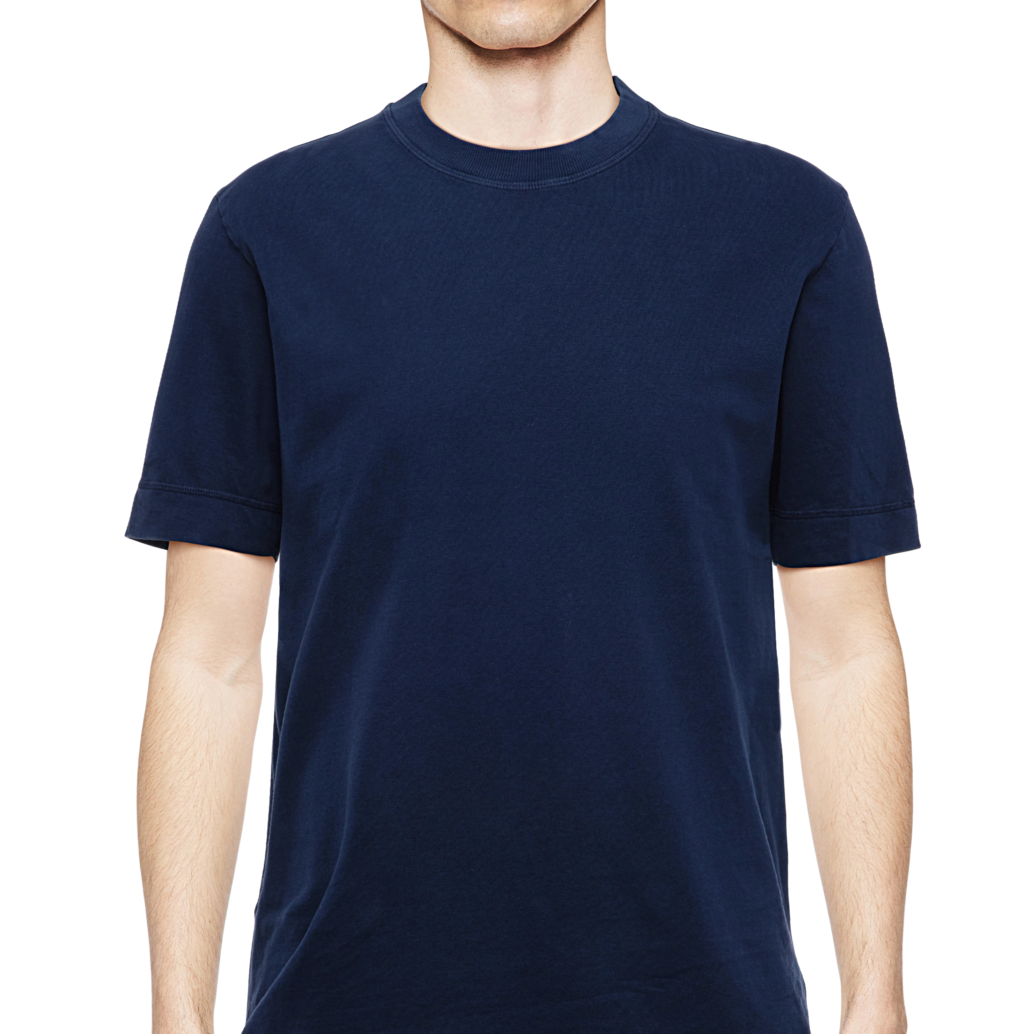 RAPHAEL - T-shirt in washed look - men - blue - Detailansicht am Model
