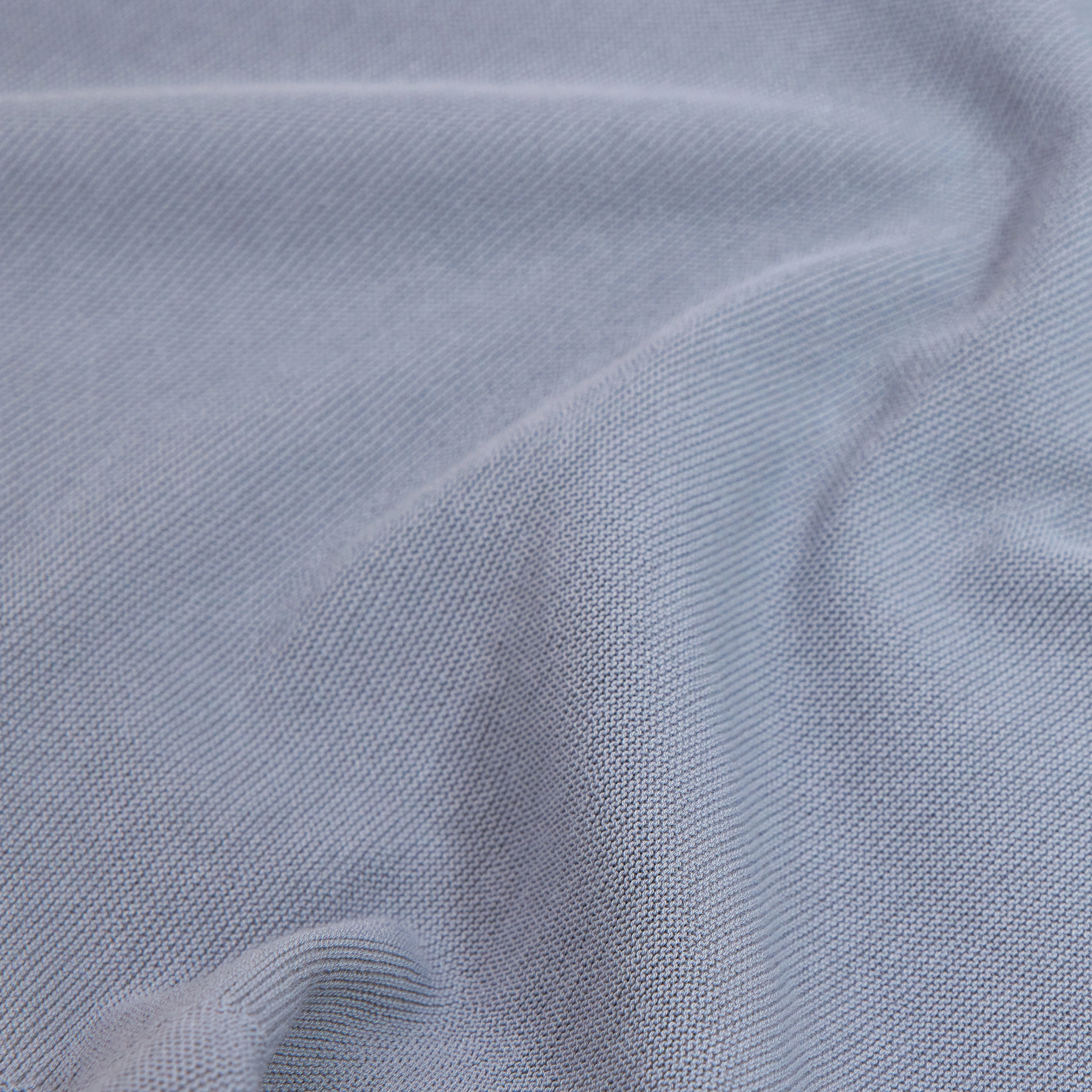MEAMI - Cropped egg-shape pullover in pure cotton - women - blue - Materialbild (B2C)