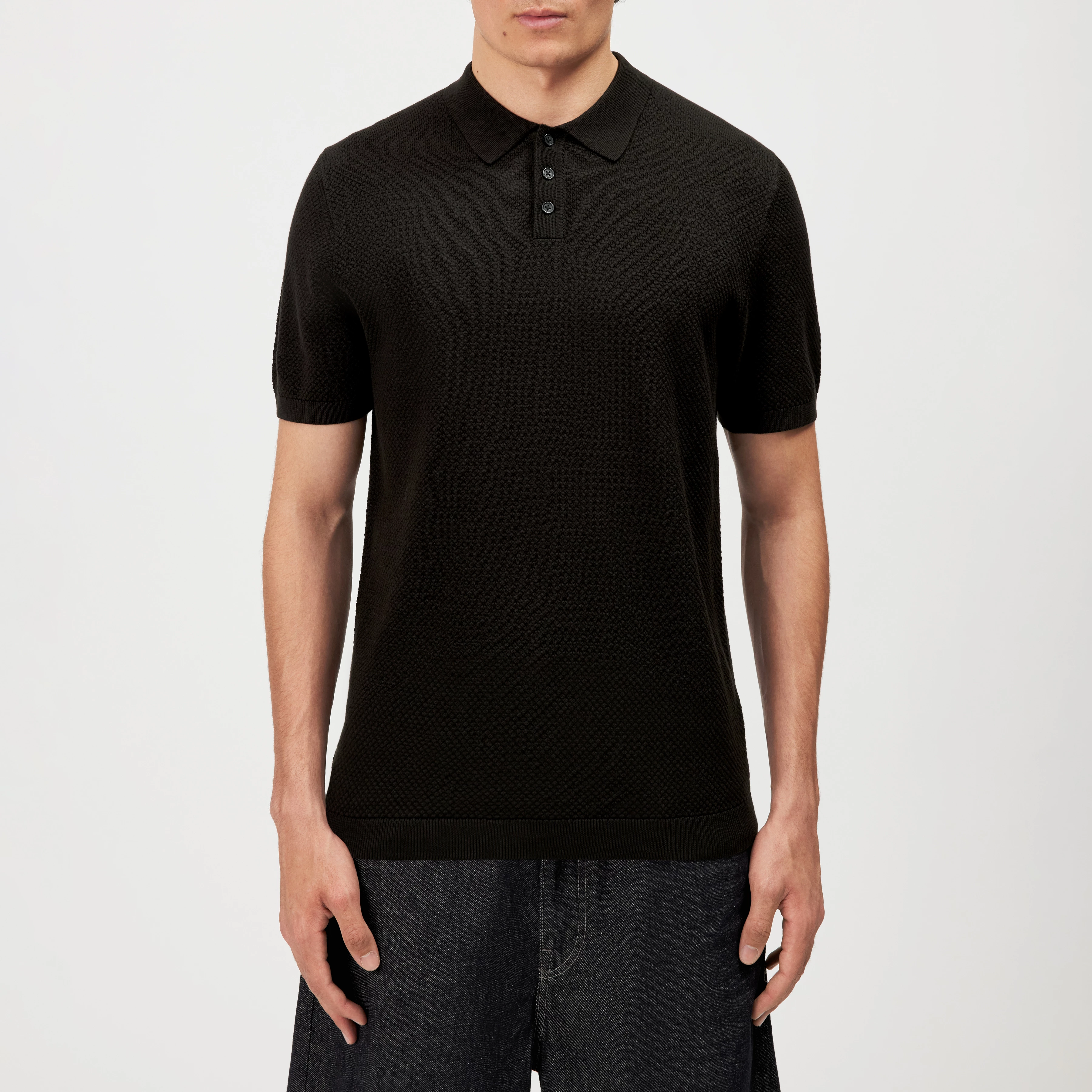 TRITON - Polo shirt in cotton - men - brown - Frontansicht