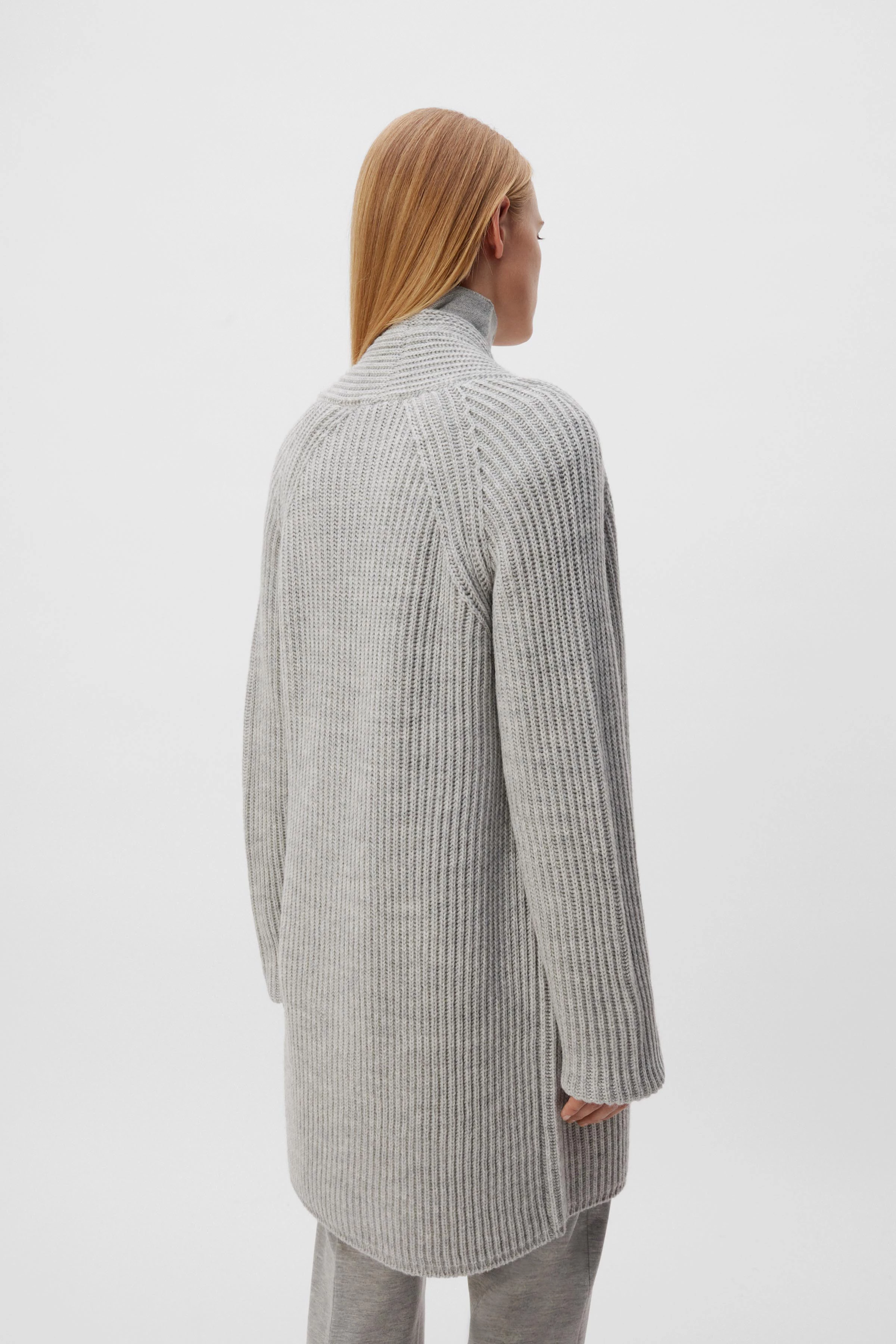 BLUMA - vest van wol-alpaca mix - dames - grijs - Rückansicht