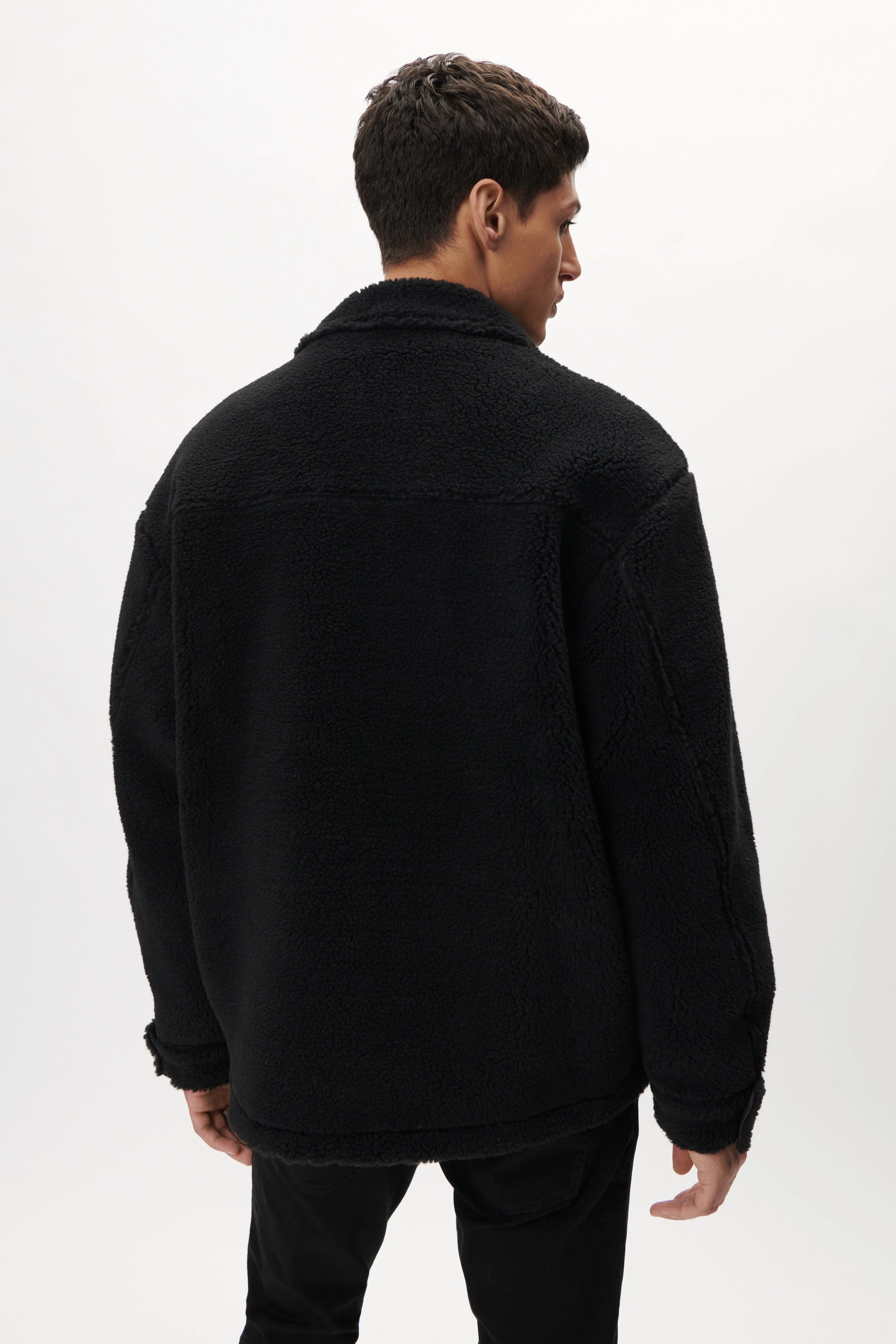 LEENO - Teddy Jacke - Herren - schwarz - Rückansicht