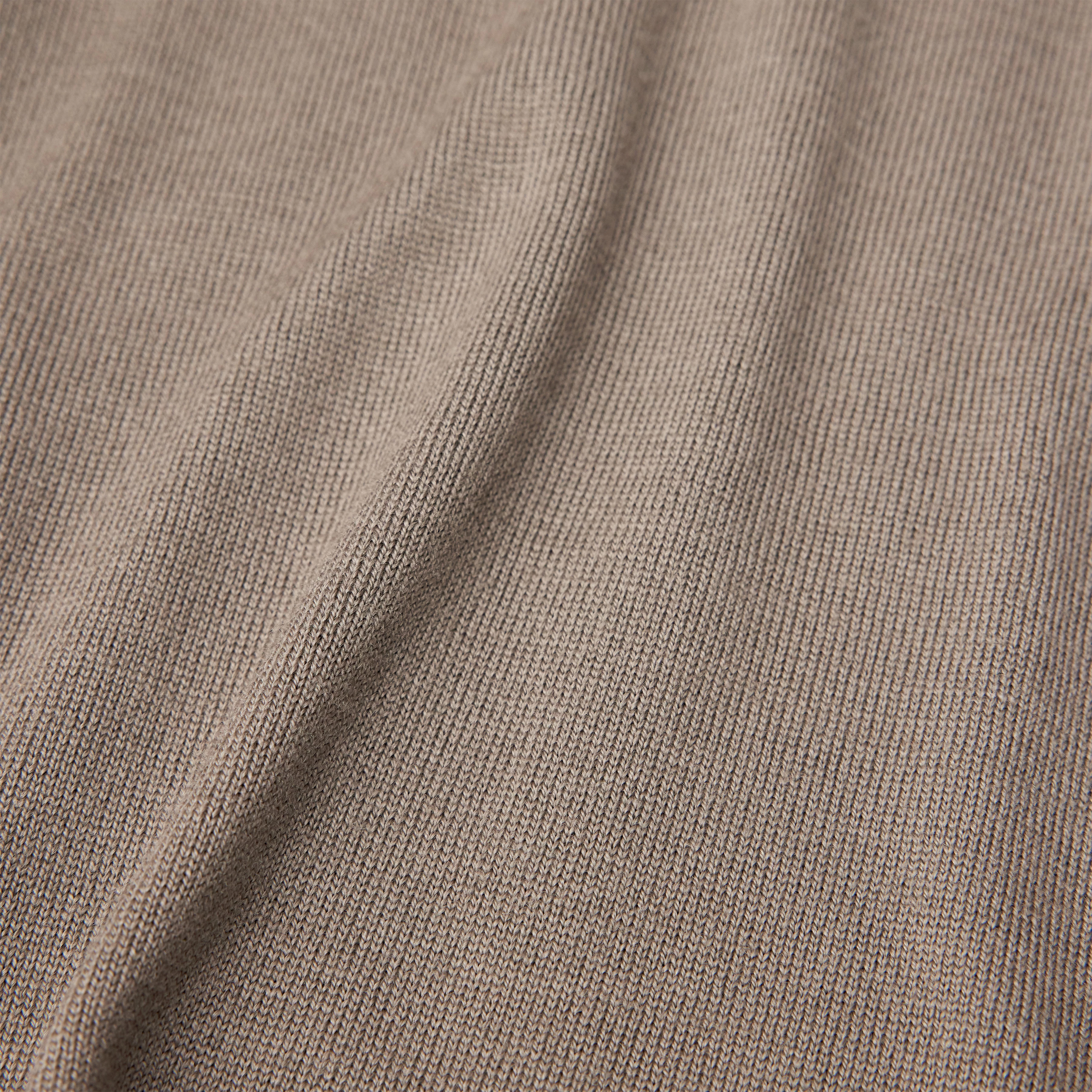 WATSON - Strickpullover mit Turtle in 100% Merinowolle - Herren - braun - Materialbild (B2C)