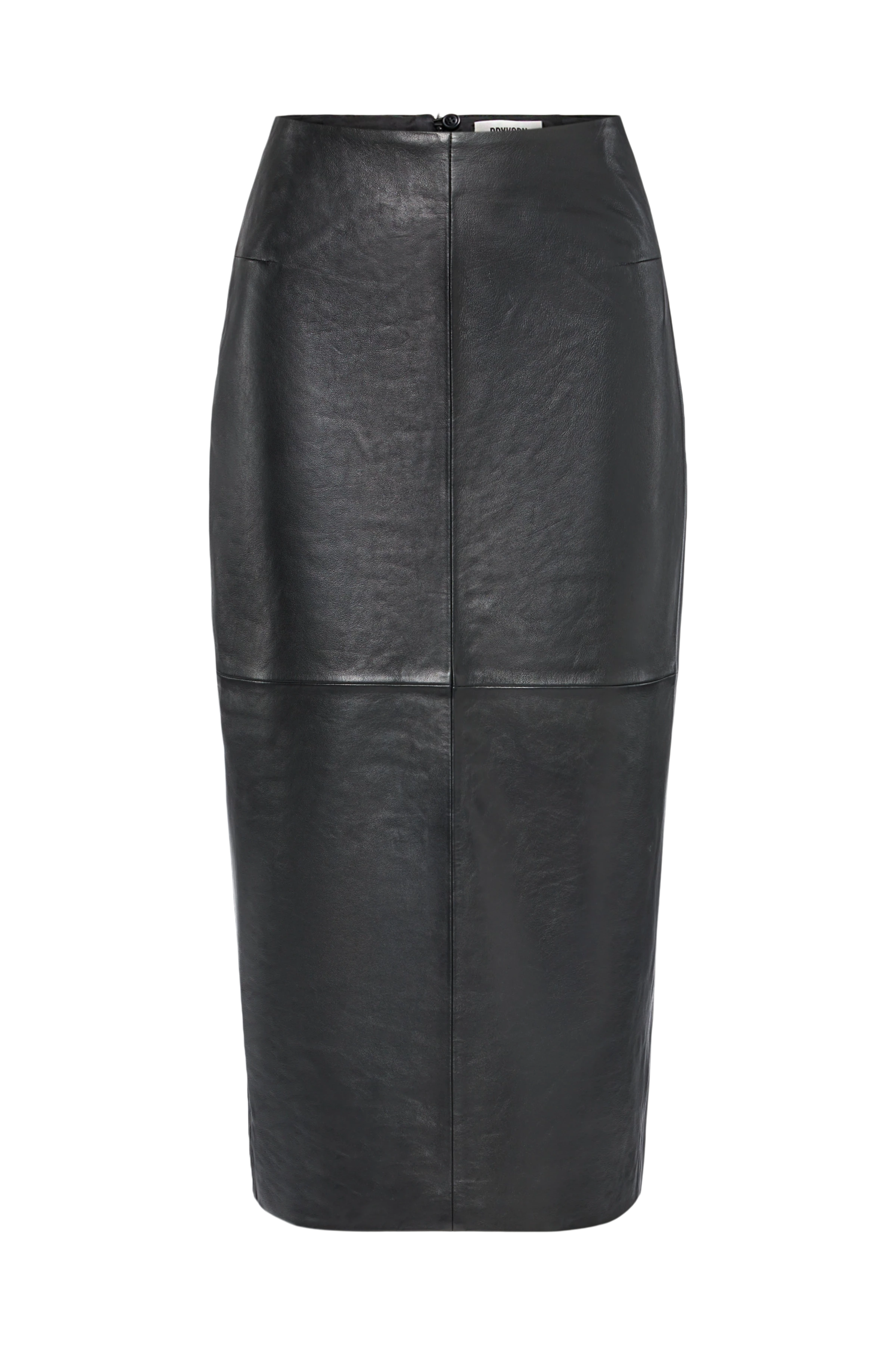 GENTIANA - Bleistiftrock in Leder - Damen - schwarz - Freisteller Frontansicht