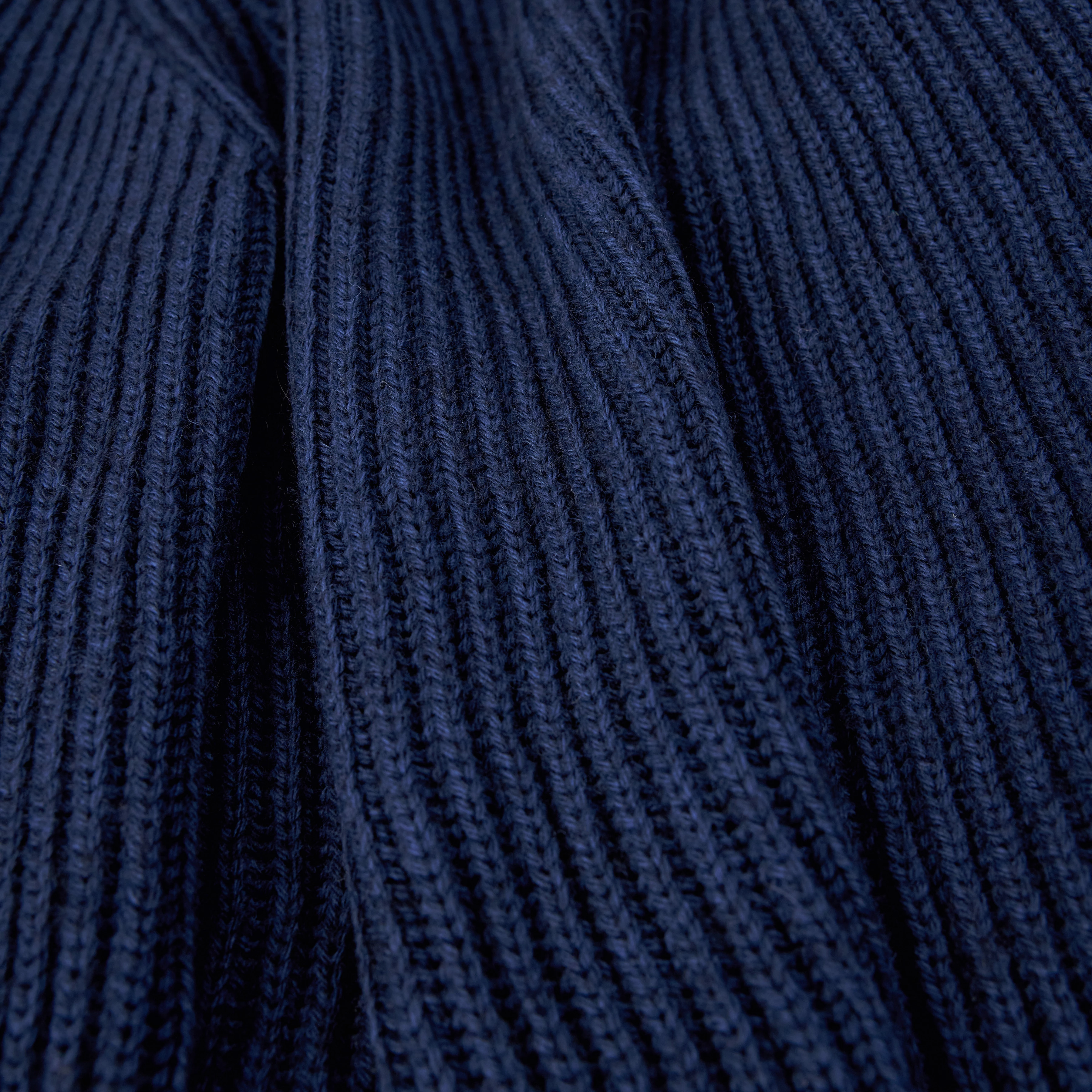 KIMONI - Sweater with balloon sleeves in wool and alpaca blend - women - blue - Materialbild (B2C)