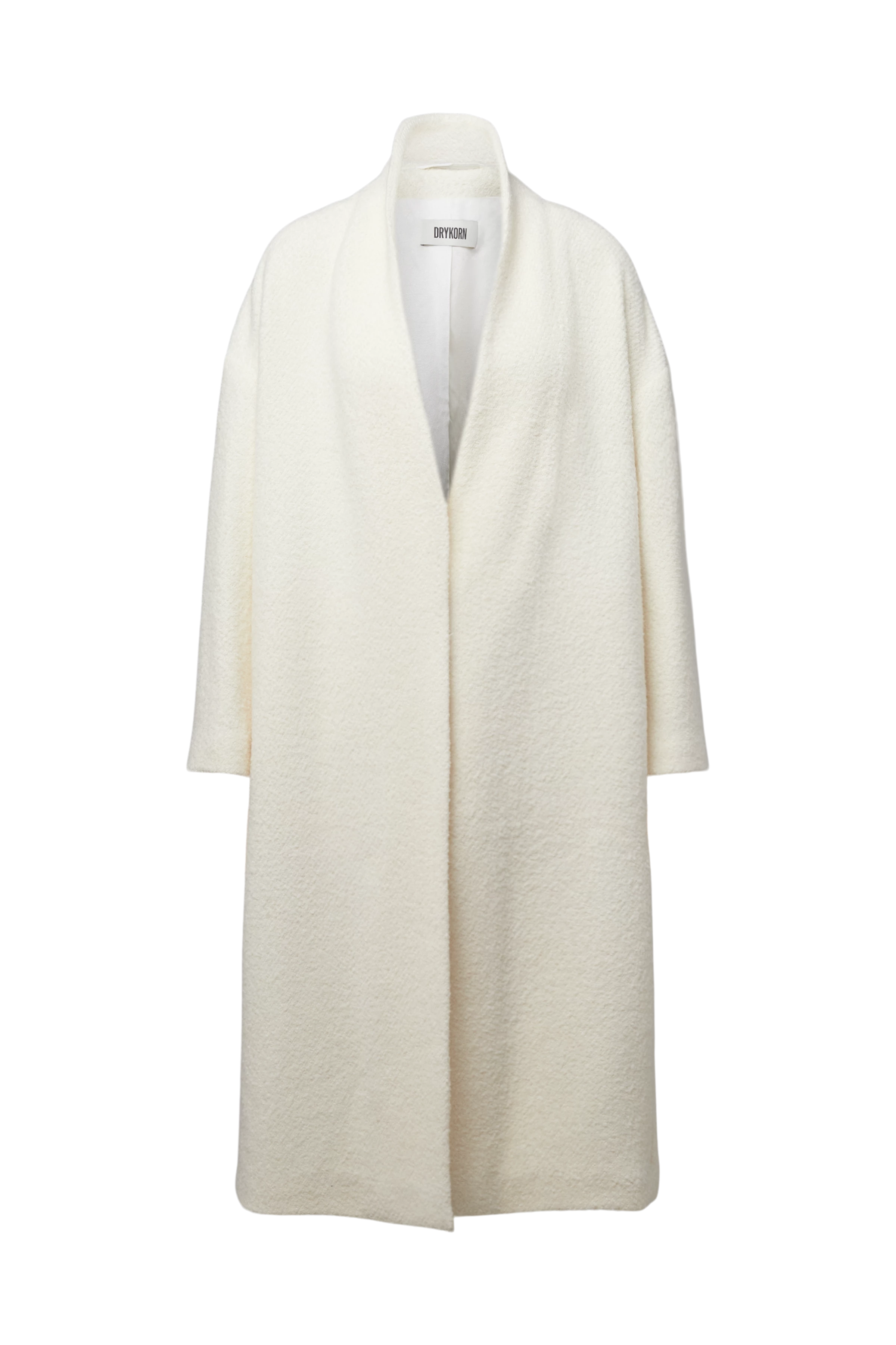 BAUPREY_1 - Hüllenmantel in Woll-Mix - Damen - off white - Freisteller Frontansicht