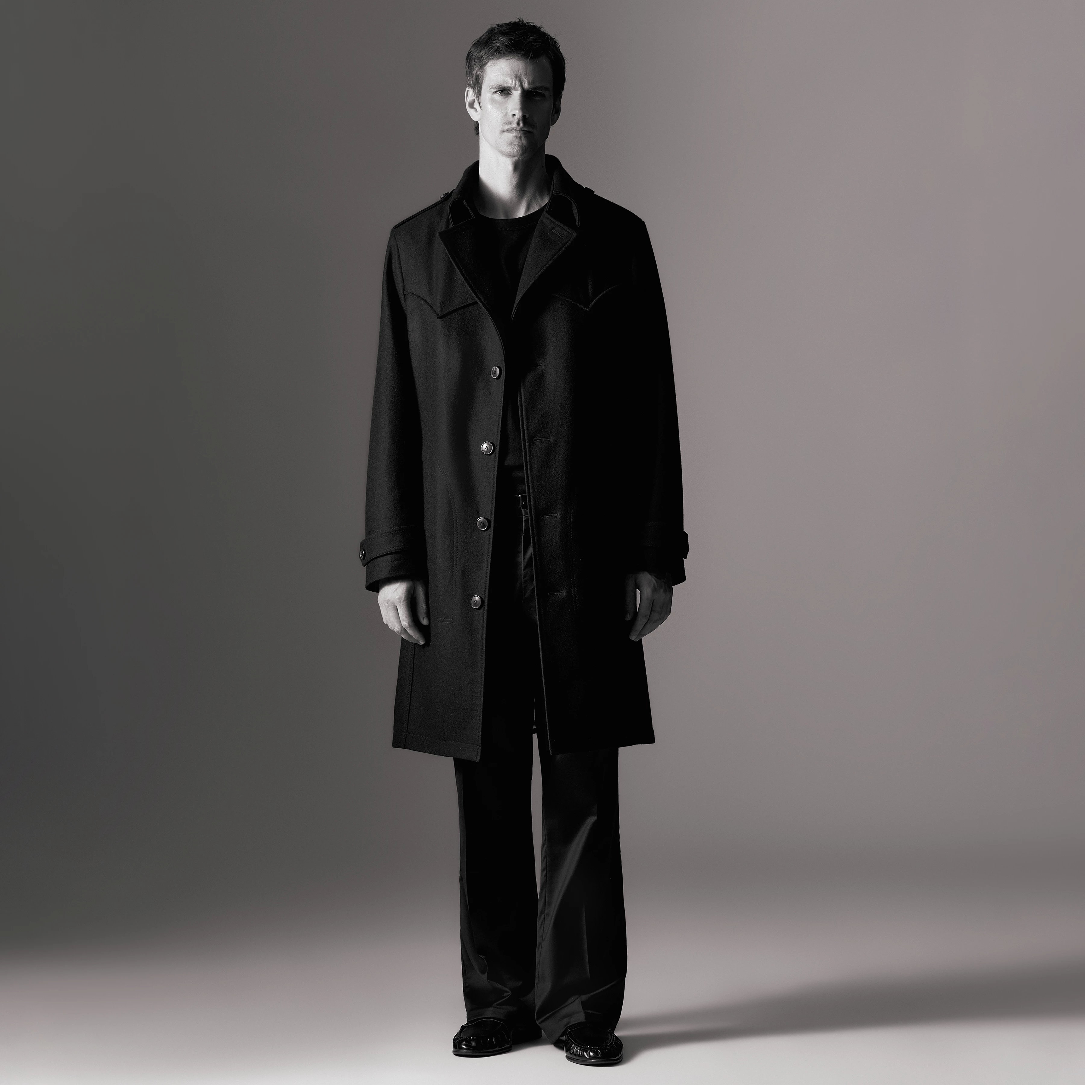 DRYOXFORD - Pure wool coat - men - black - Ganzkörper-Frontansicht