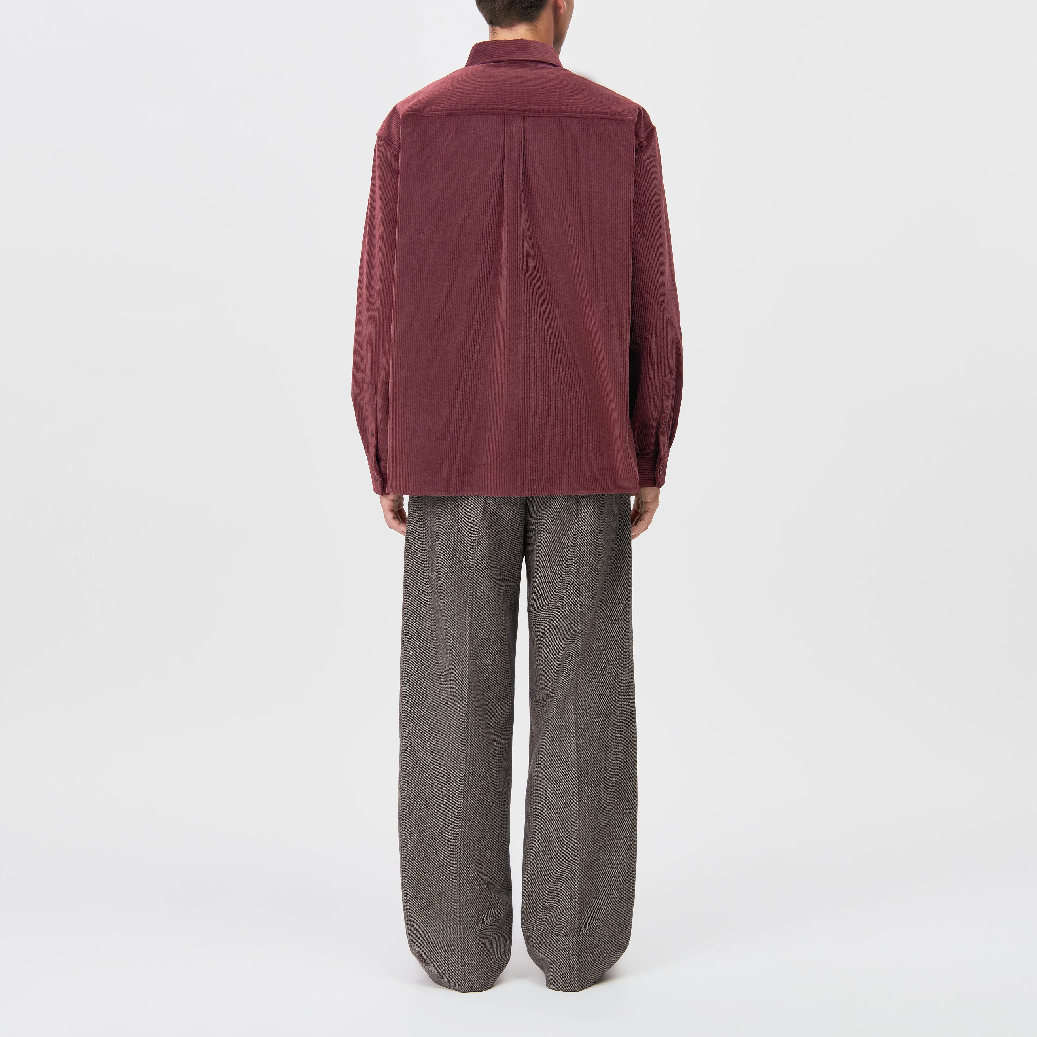 BAUNT - Regular Fit Hemd in Cord - Herren - rot - Rückansicht