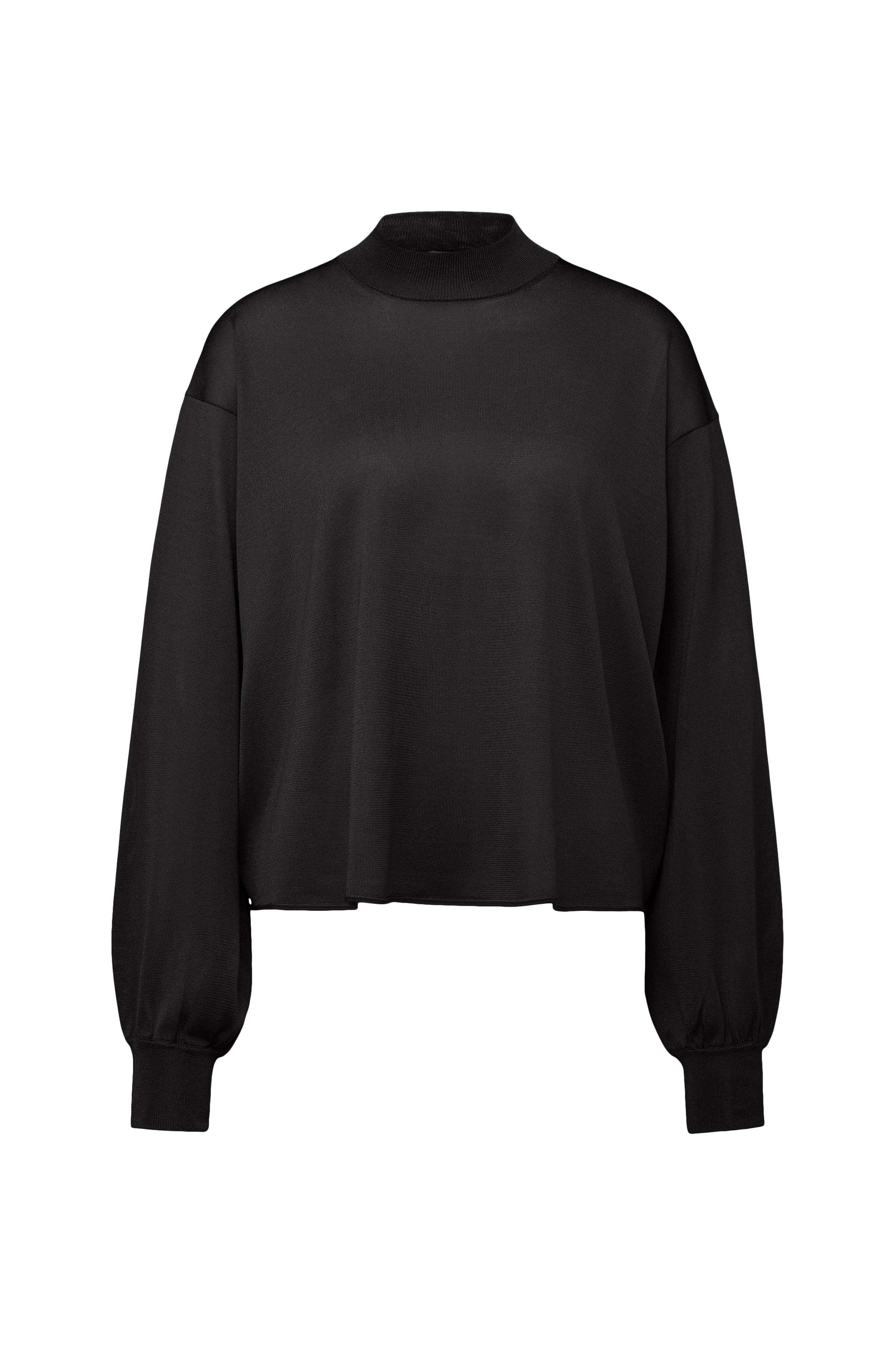 RANYA - Oversized turtleneck sweater in pure acetate - women - black - Freisteller Frontansicht