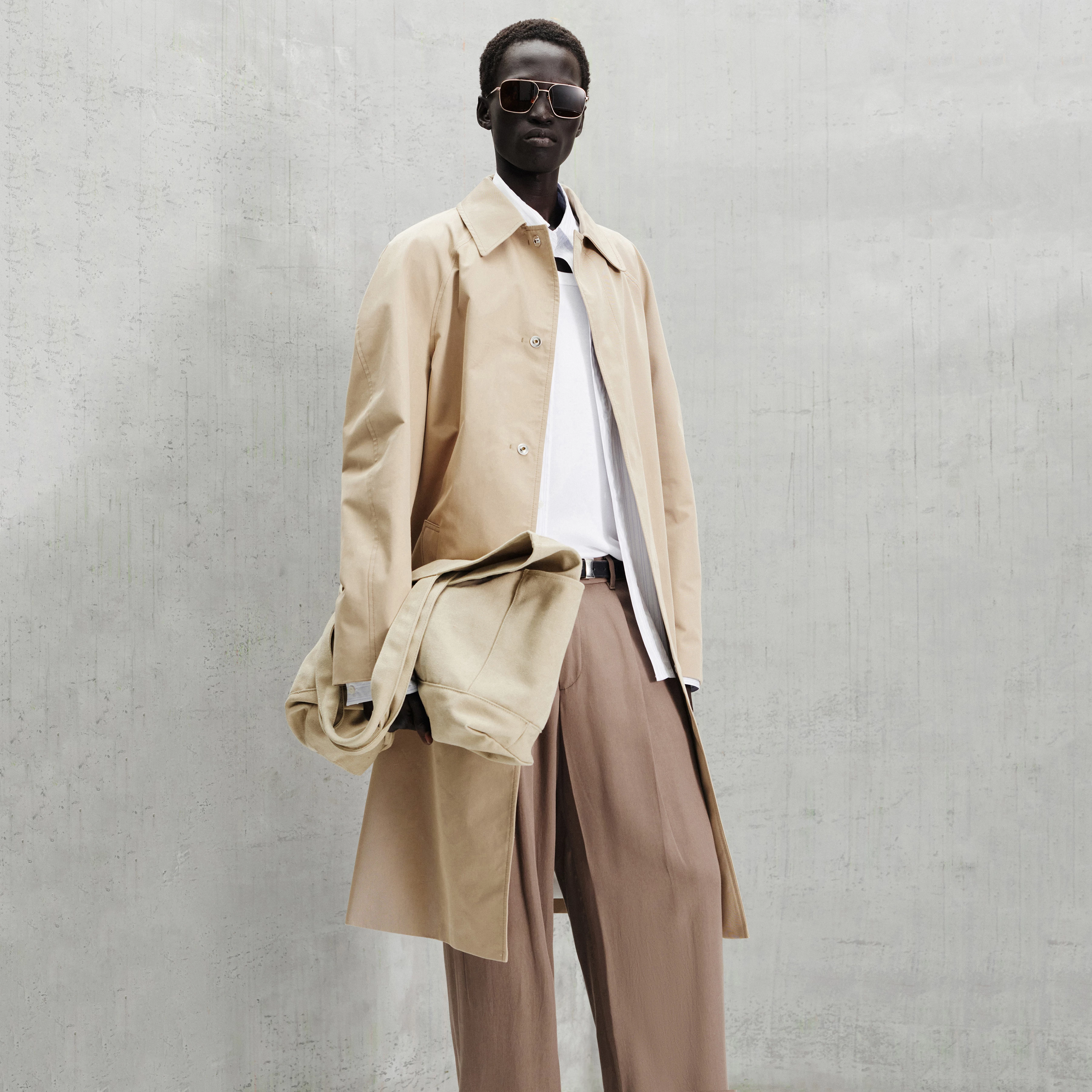 JELON - Spacious cotton shopper with vintage look - unisex - beige