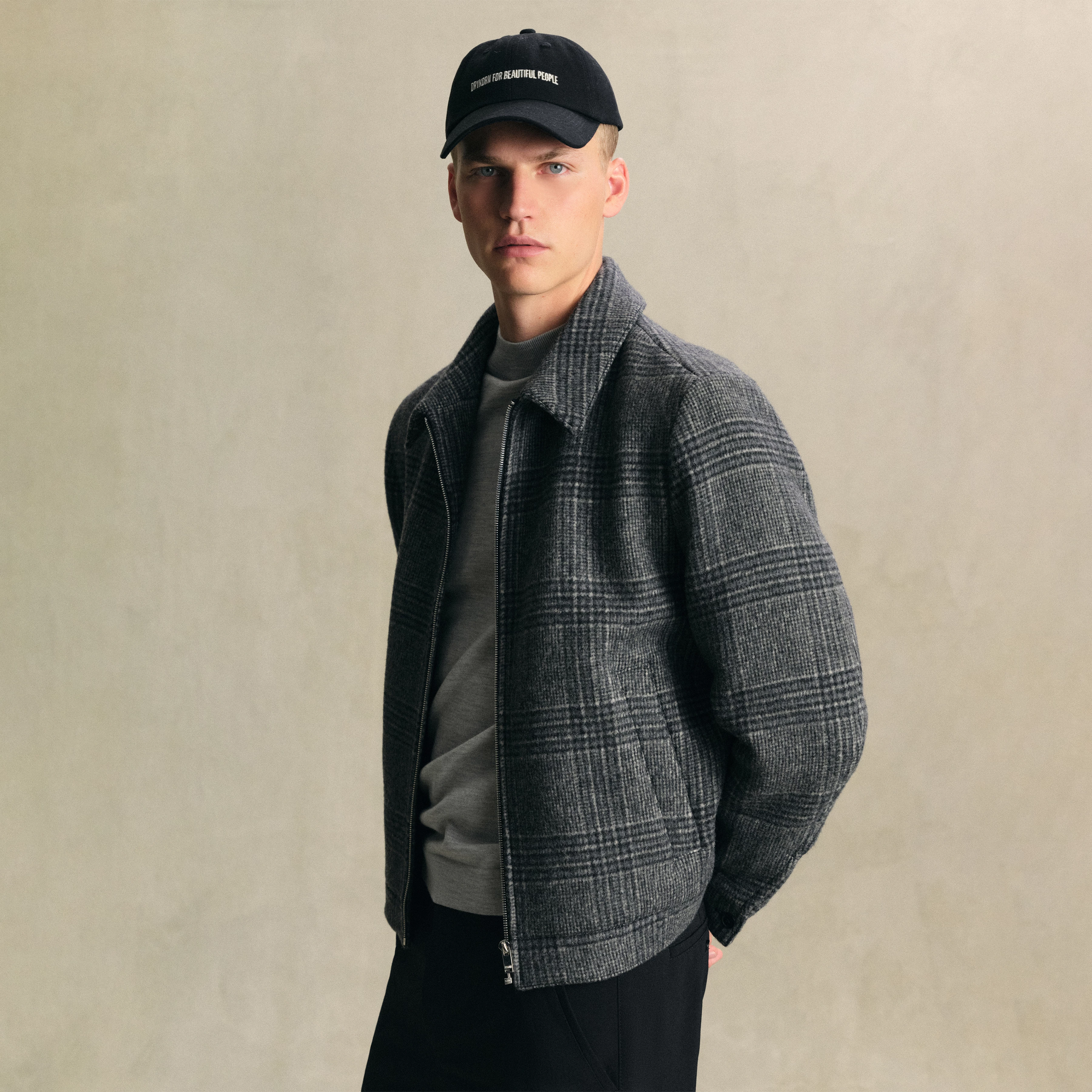 RIKKA_2 - Jacke in Flanell-Karo - Herren - grau