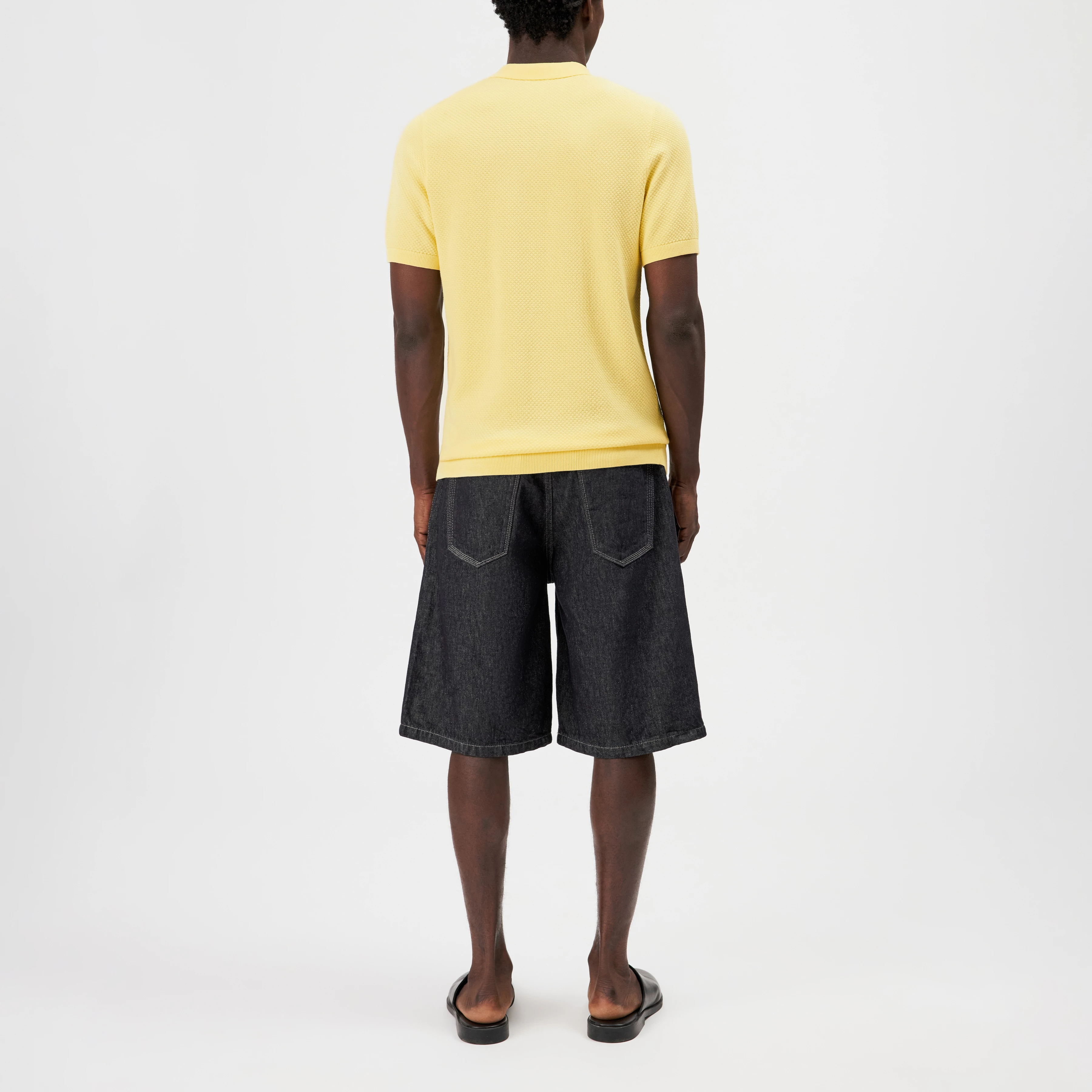 TRITON - Polo shirt in cotton - men - yellow - Rückansicht