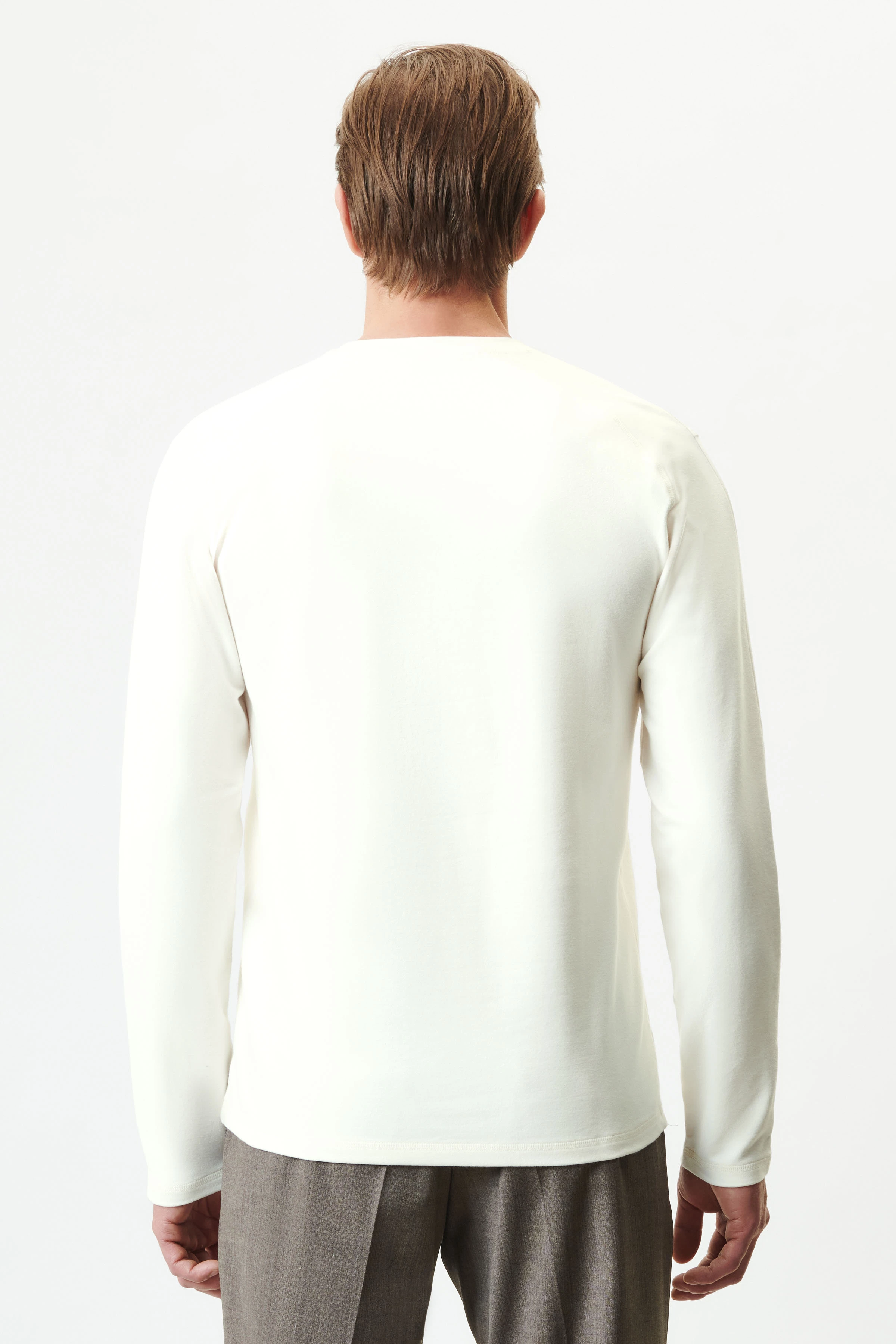 IDIR - Sweatshirt in cotton-viscose blend - men - off white - Rückansicht