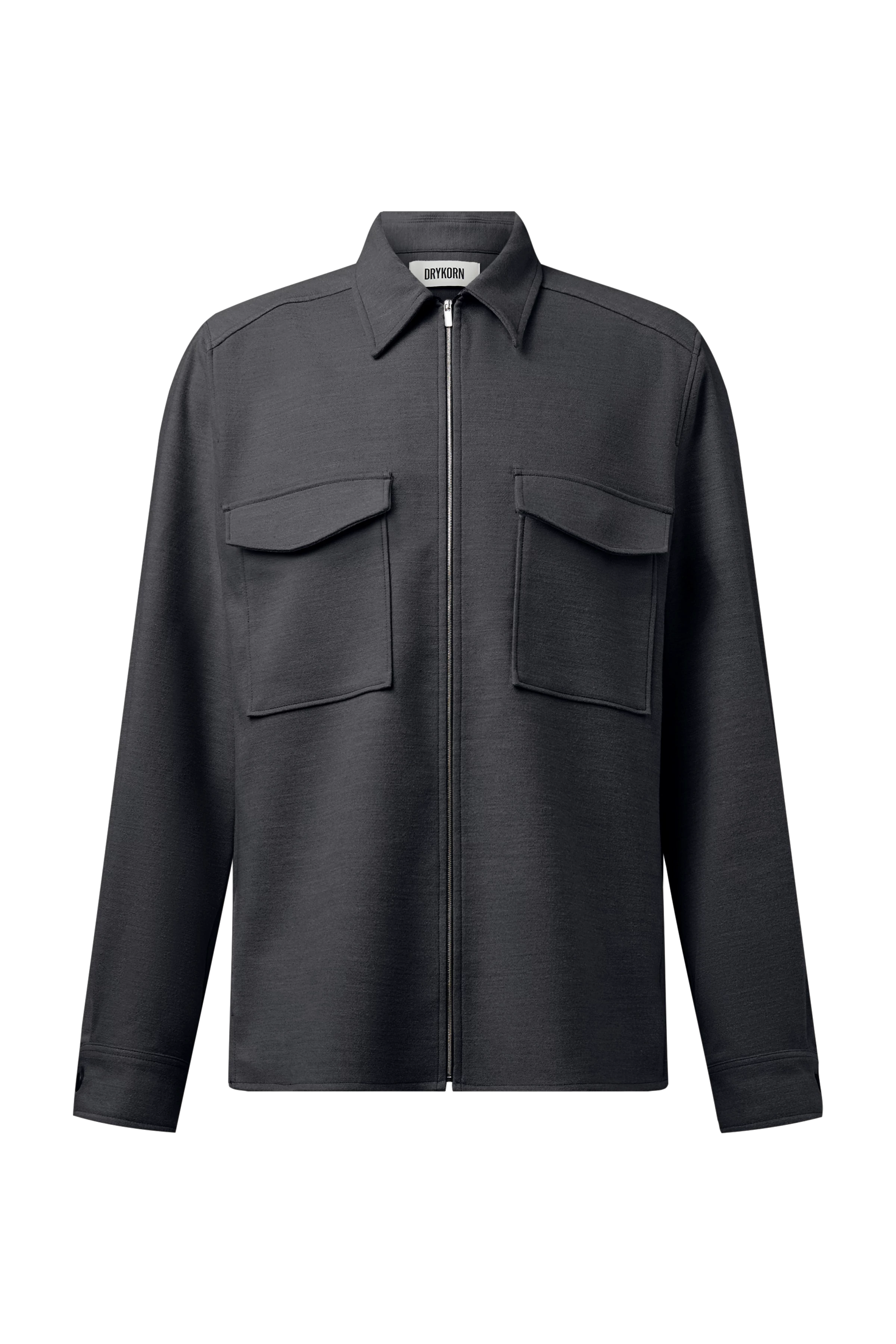 GUNRAY_Z - Relaxed Fit Overshirt mit Reißverschluss - Herren - grau - Freisteller Frontansicht