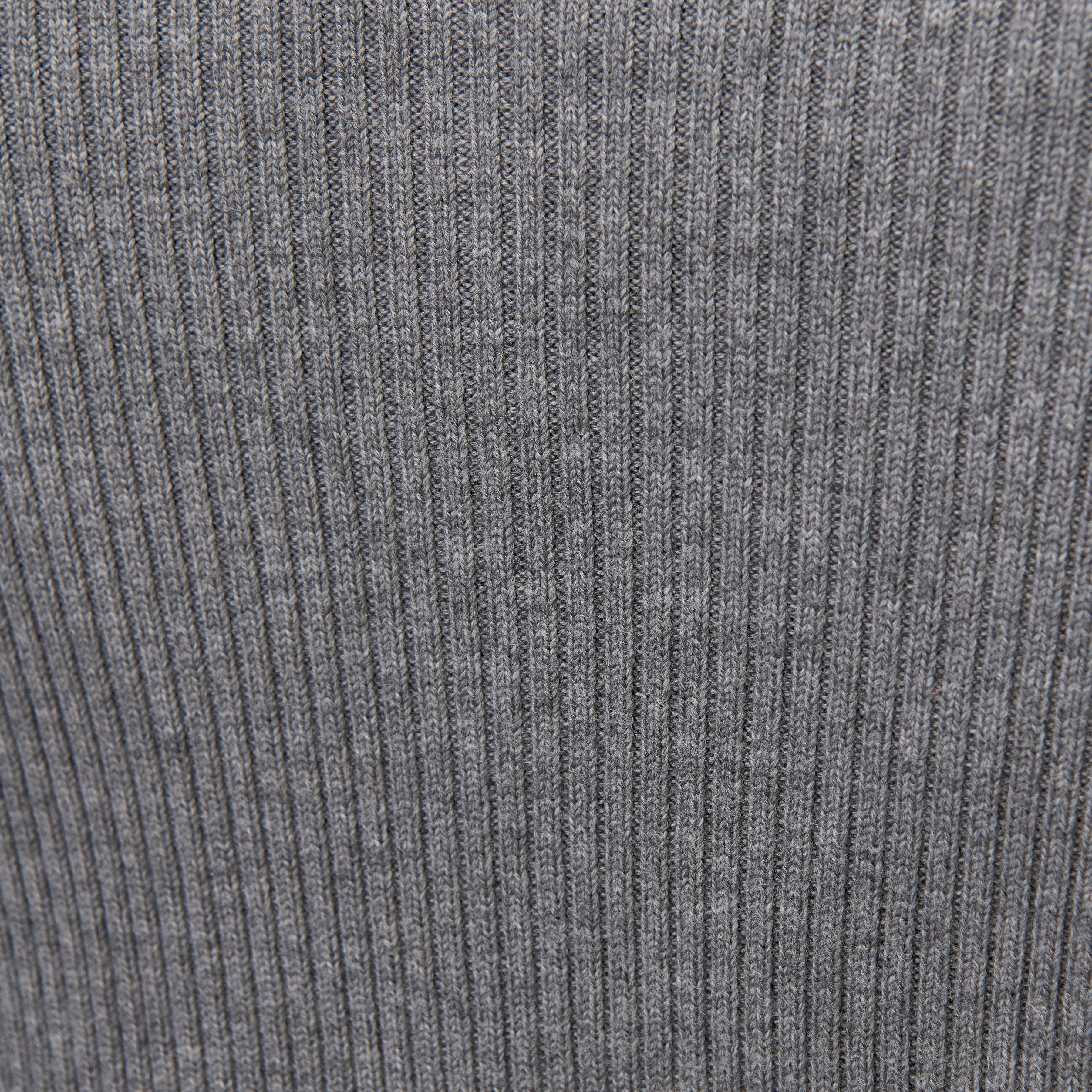 FIBIONE - Cropped ribbed cardigan - women - grey - Materialbild (B2C)