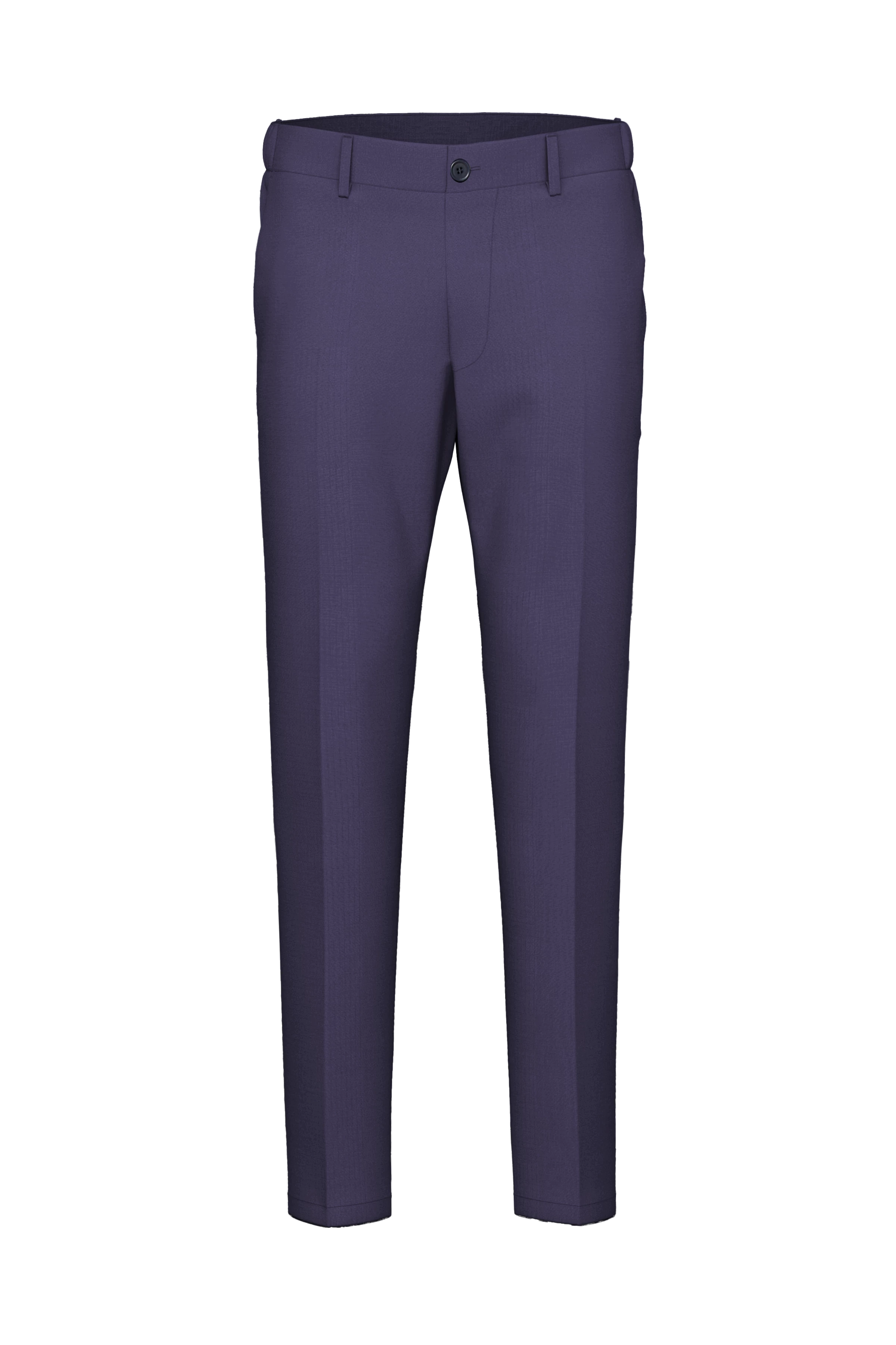 AJEND - Cotton gabardine trousers - men - blue - Freisteller Frontansicht