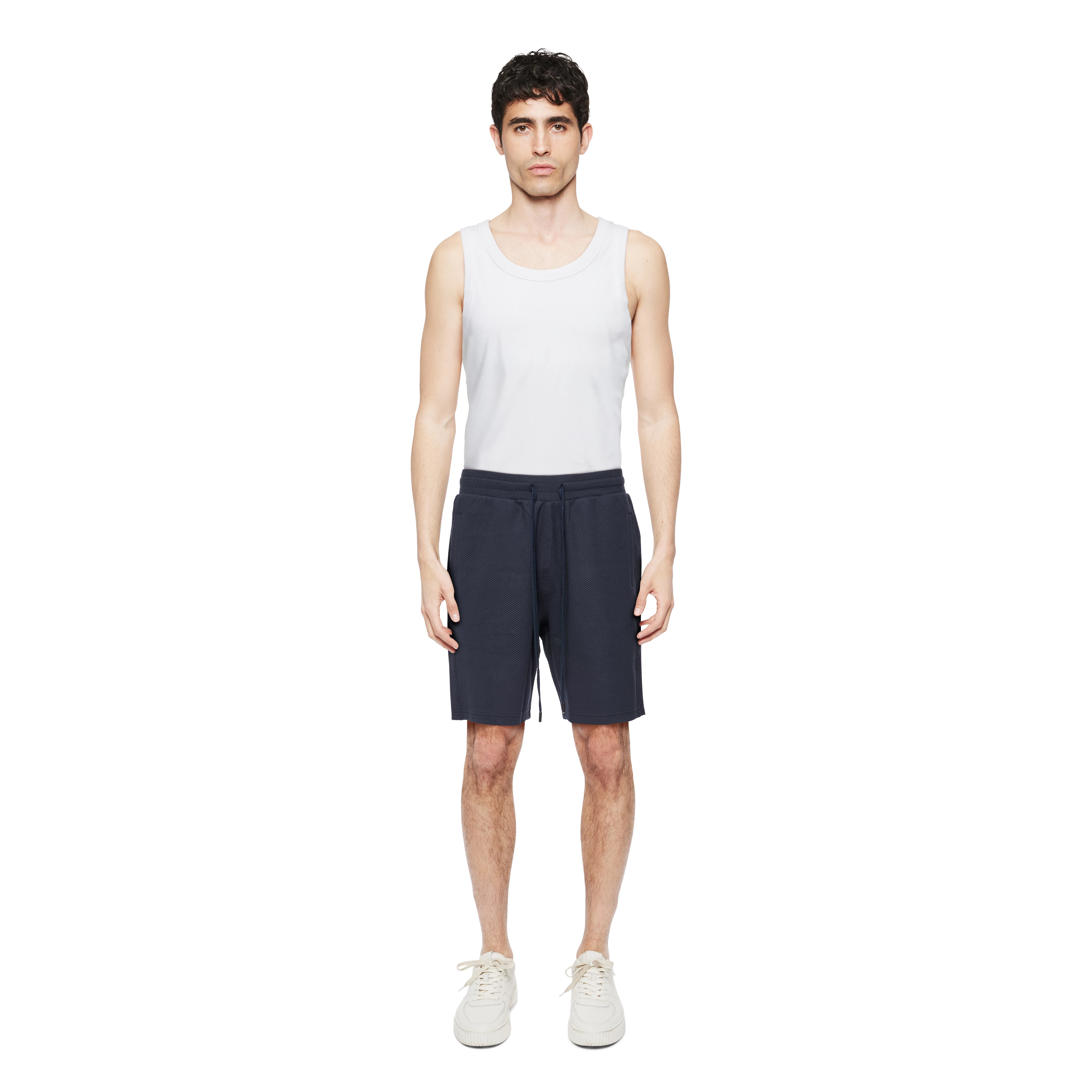 BRIKKO - Casual shorts in blended cotton - men - blue - Ganzkörper-Frontansicht