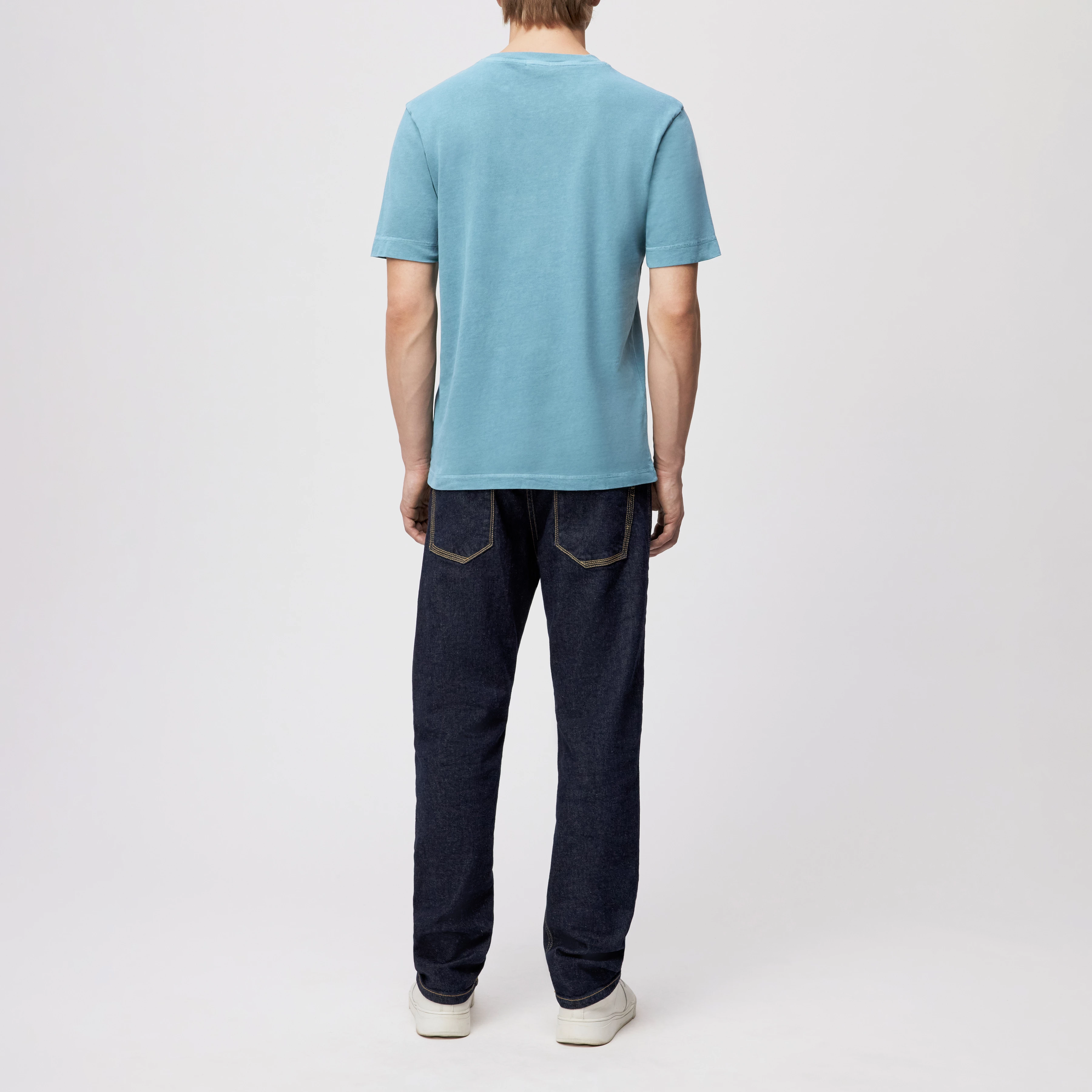 RAPHAEL - T-shirt aspect délavé - men - vert - Rückansicht