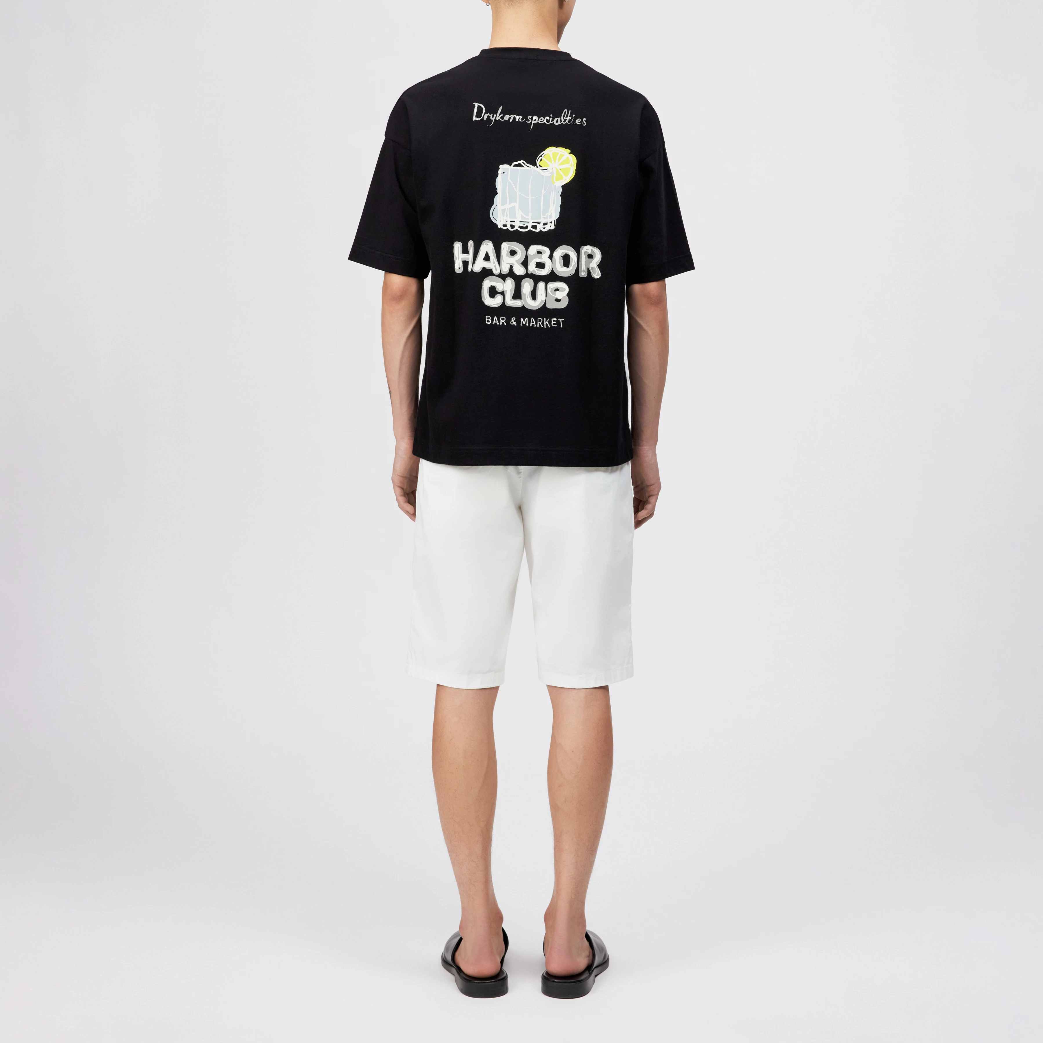 KAYRO_HC - Relaxed Fit T-Shirt in reiner Baumwolle mit Print - Herren - schwarz - Rückansicht