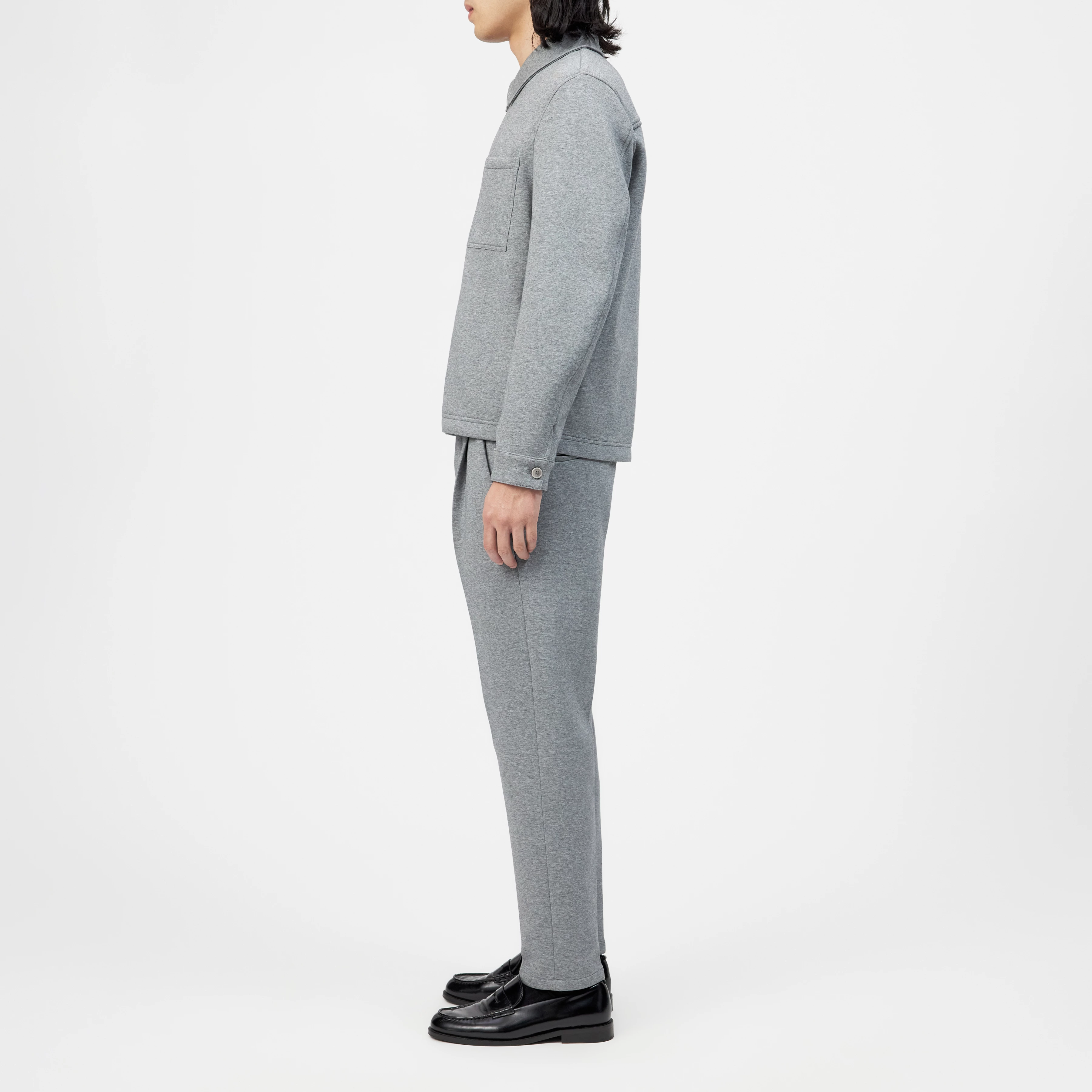 JERSON - Jersey blend jacket - men - grey - Seitenansicht